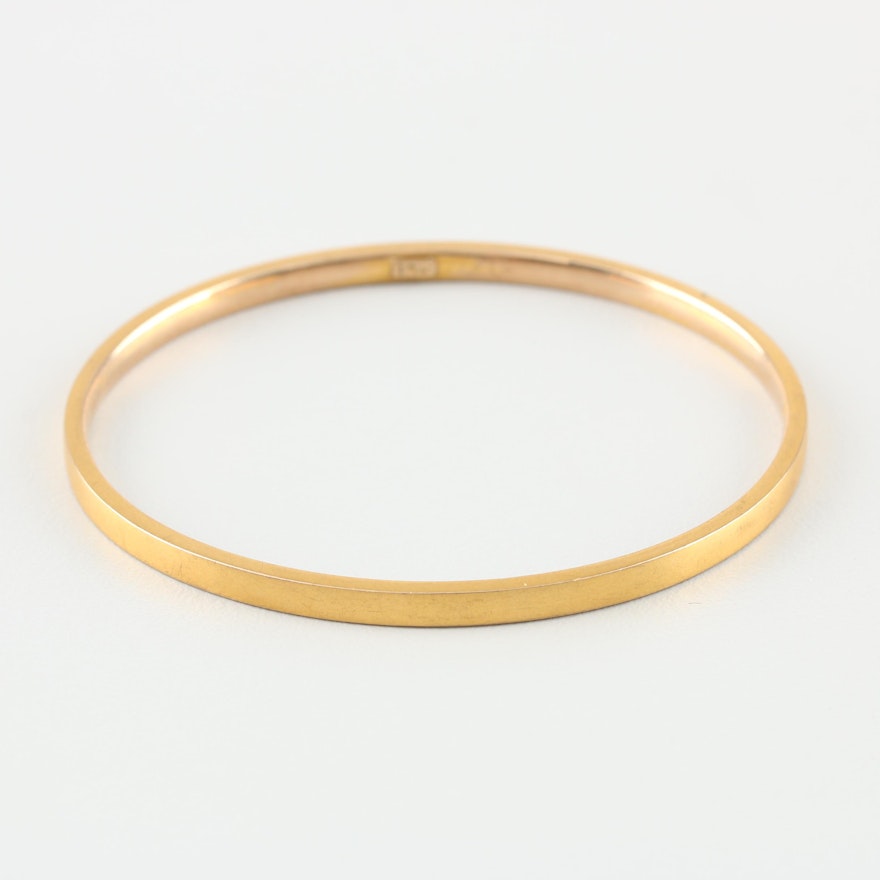 10K Yellow Gold Child's Bangle Bracelet