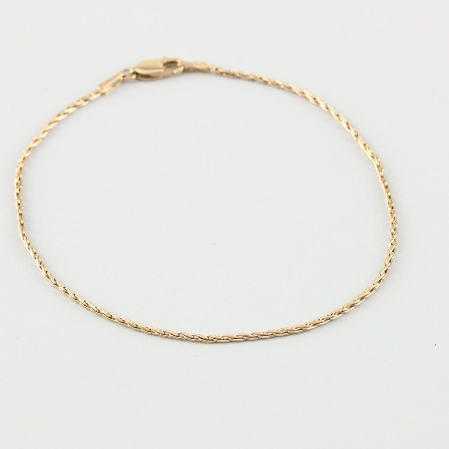 14K Yellow Gold Chain Link Bracelet