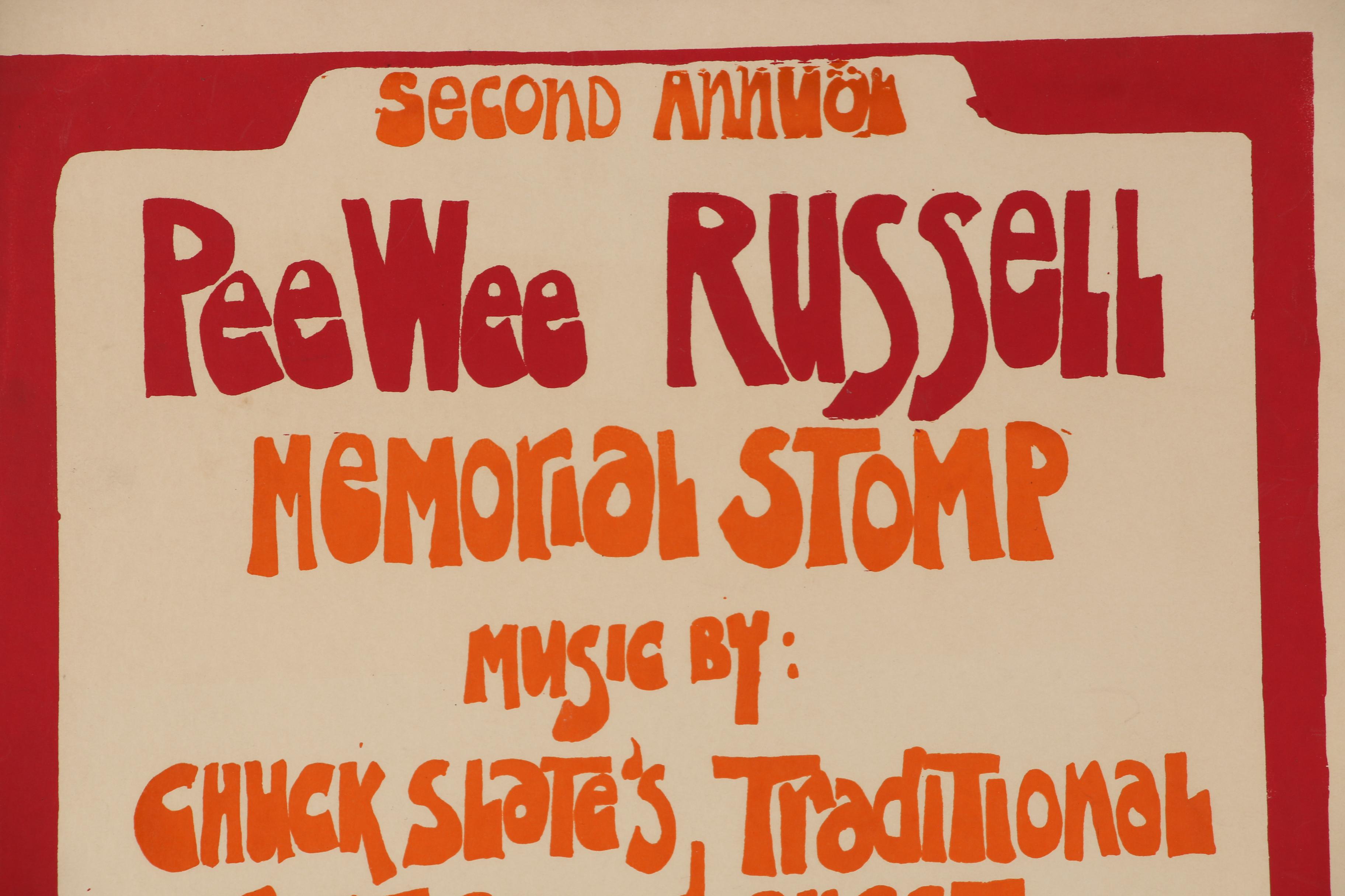 1971 Second Annual PeeWee Russell Memorial Stomp Promotional Poster