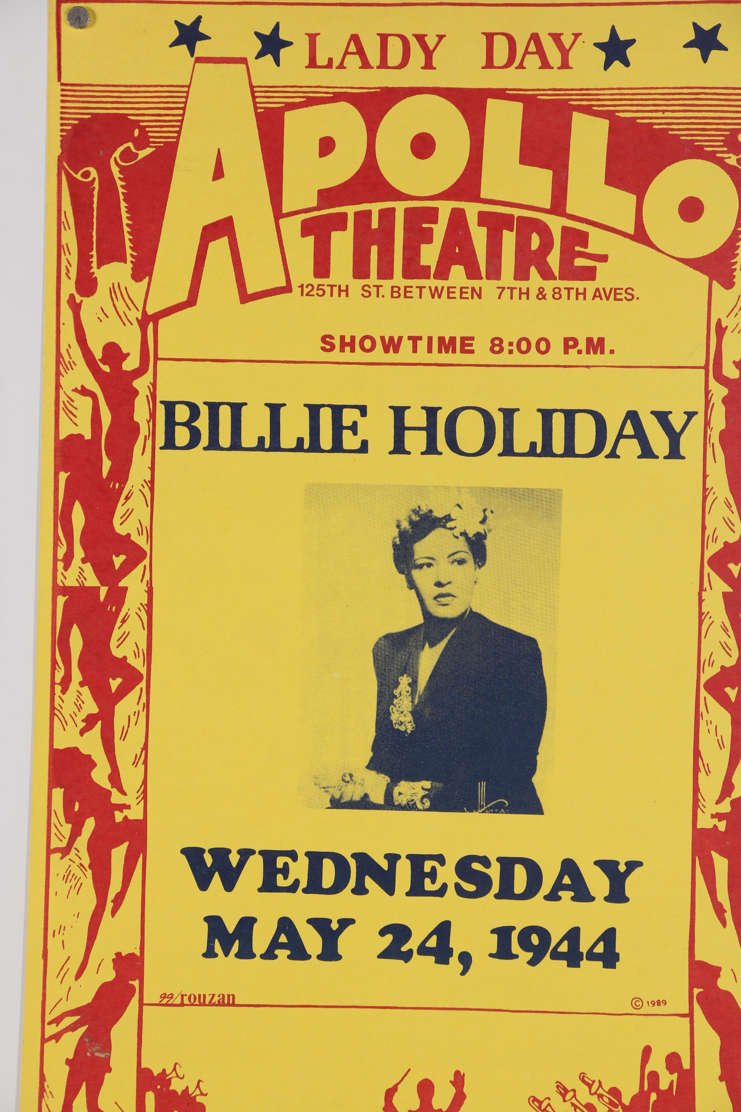 Billie Holiday Concert Poster at the Apollo Theatre