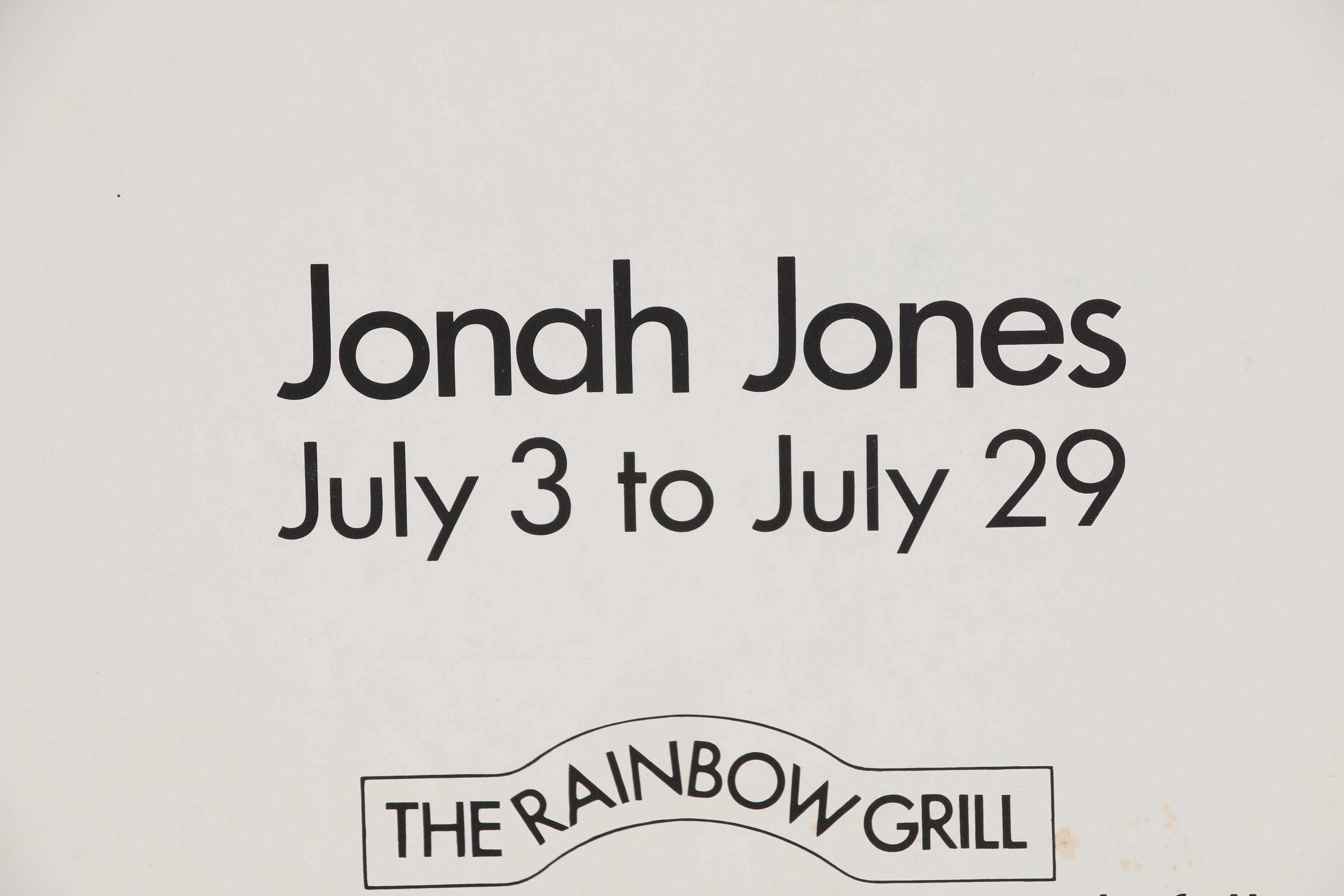Jonah Jones Exhibition Poster at The Rainbow Grill