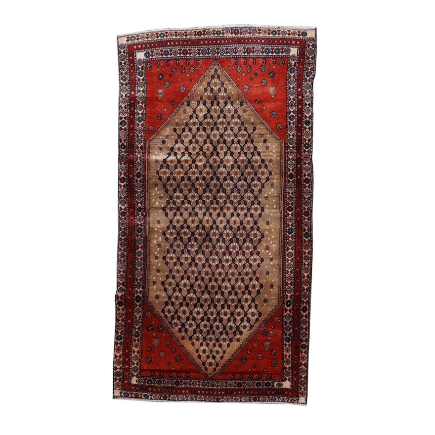 Hand-Knotted Persian Tribal Wool Rug