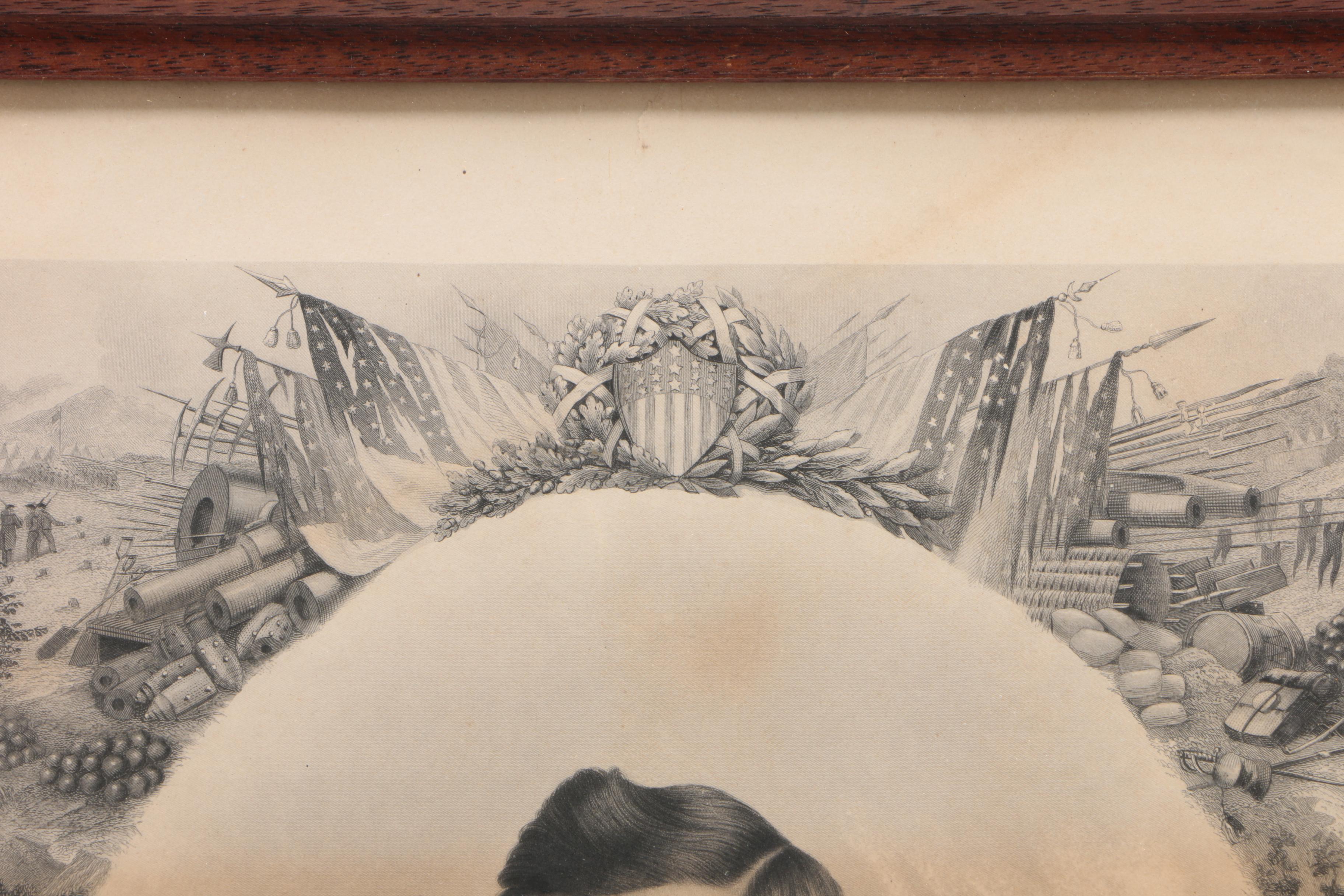 J.C. Buttre Antique Engraving of Major General George B. McClellan