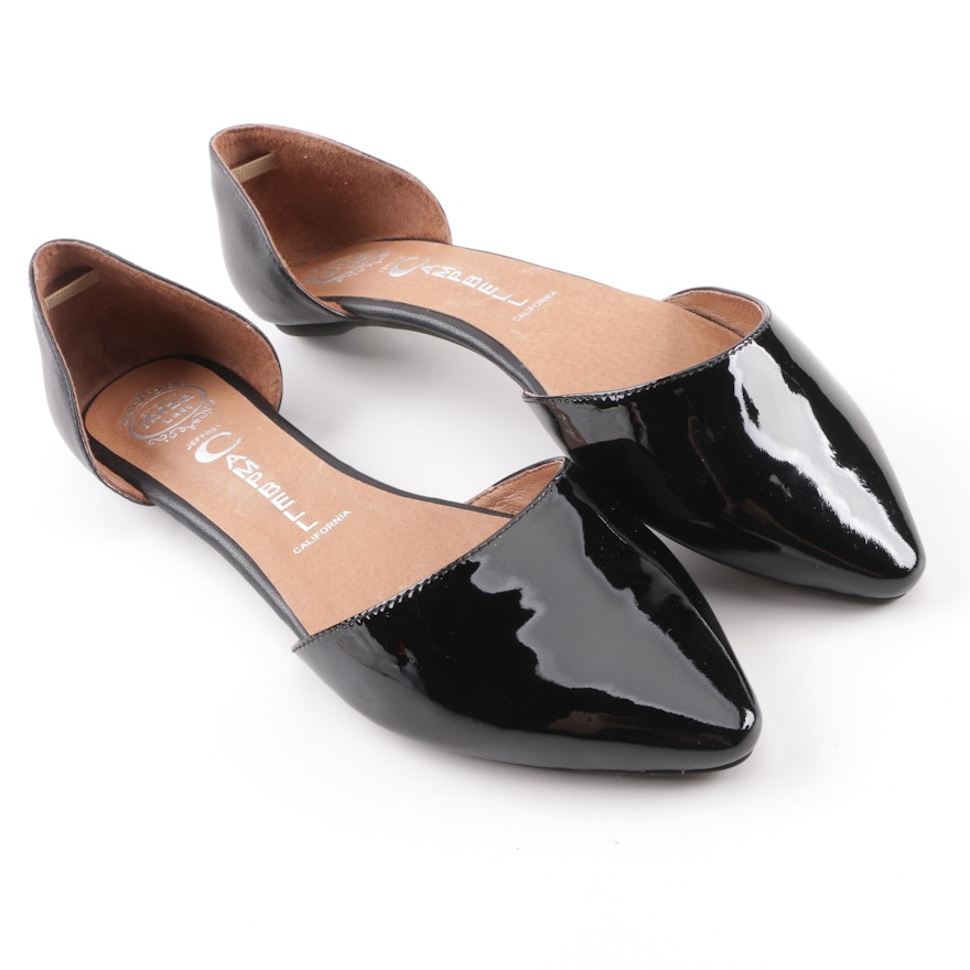 Jeffrey Campbell In Love Black Patent Leather d'Orsay Flats