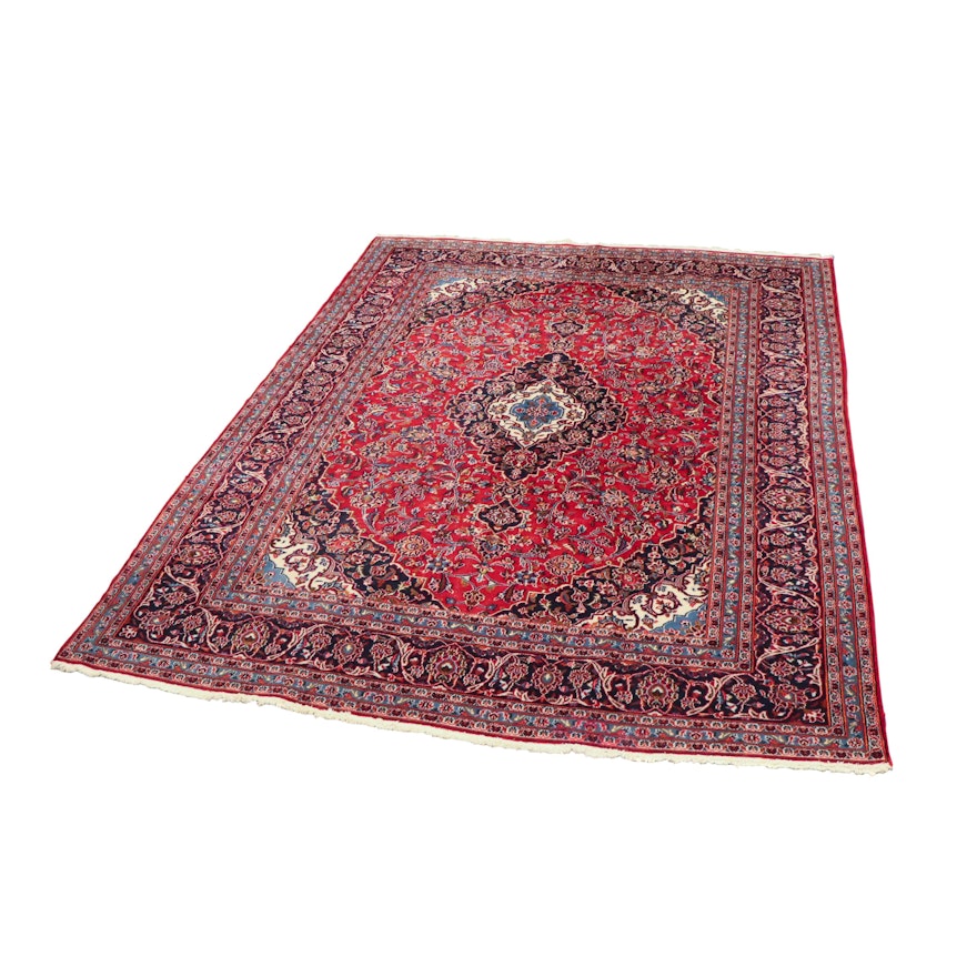 Hand-Knotted Persian Meshed Wool Room Sized Rug