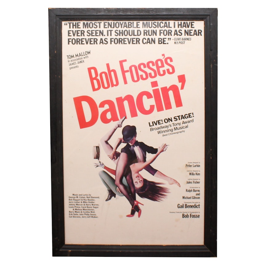 Framed Bob Fosse's Dancin' Poster