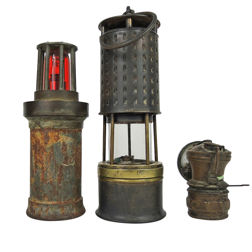 Mining Lamps Including Koehler Safety Lamp