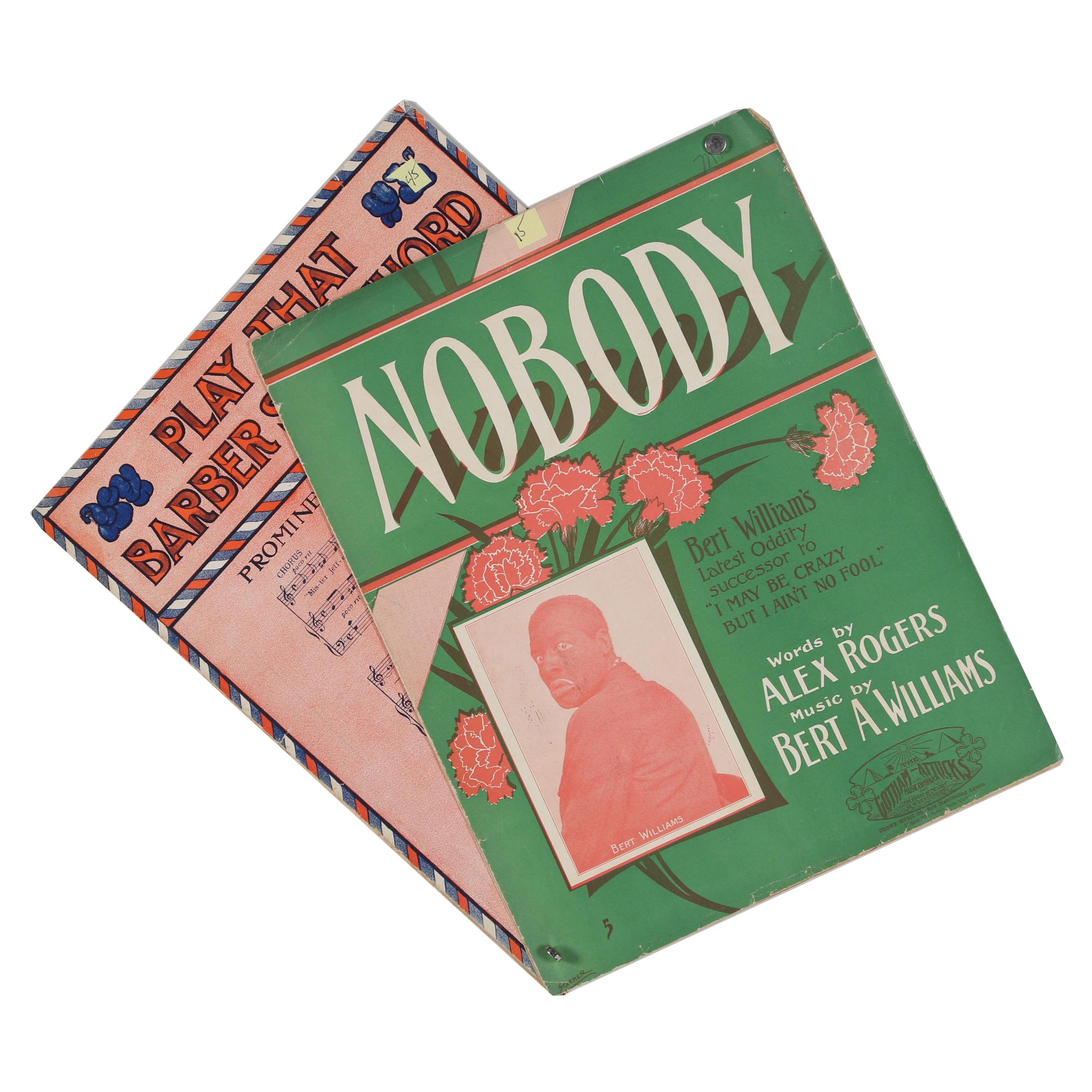 1910 "Play That Barber Shop Chord" and 1912 "Nobody" Sheet Music