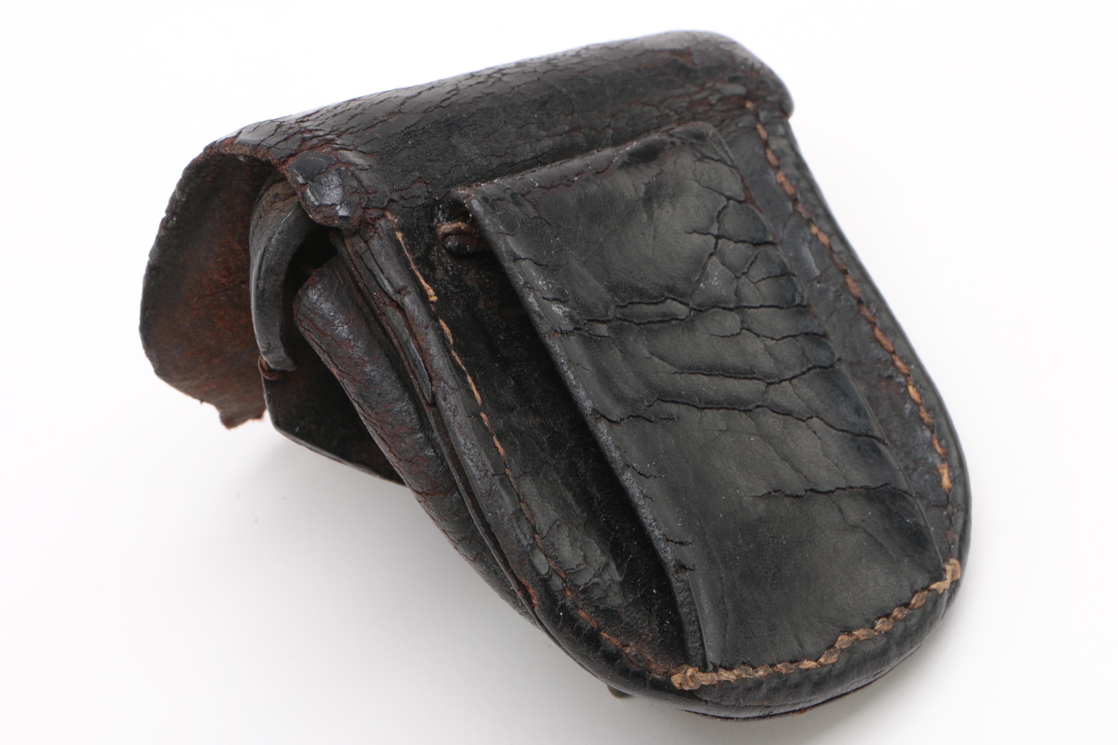 Civil War Era Percussion Cap Box and Traveling Inkwell