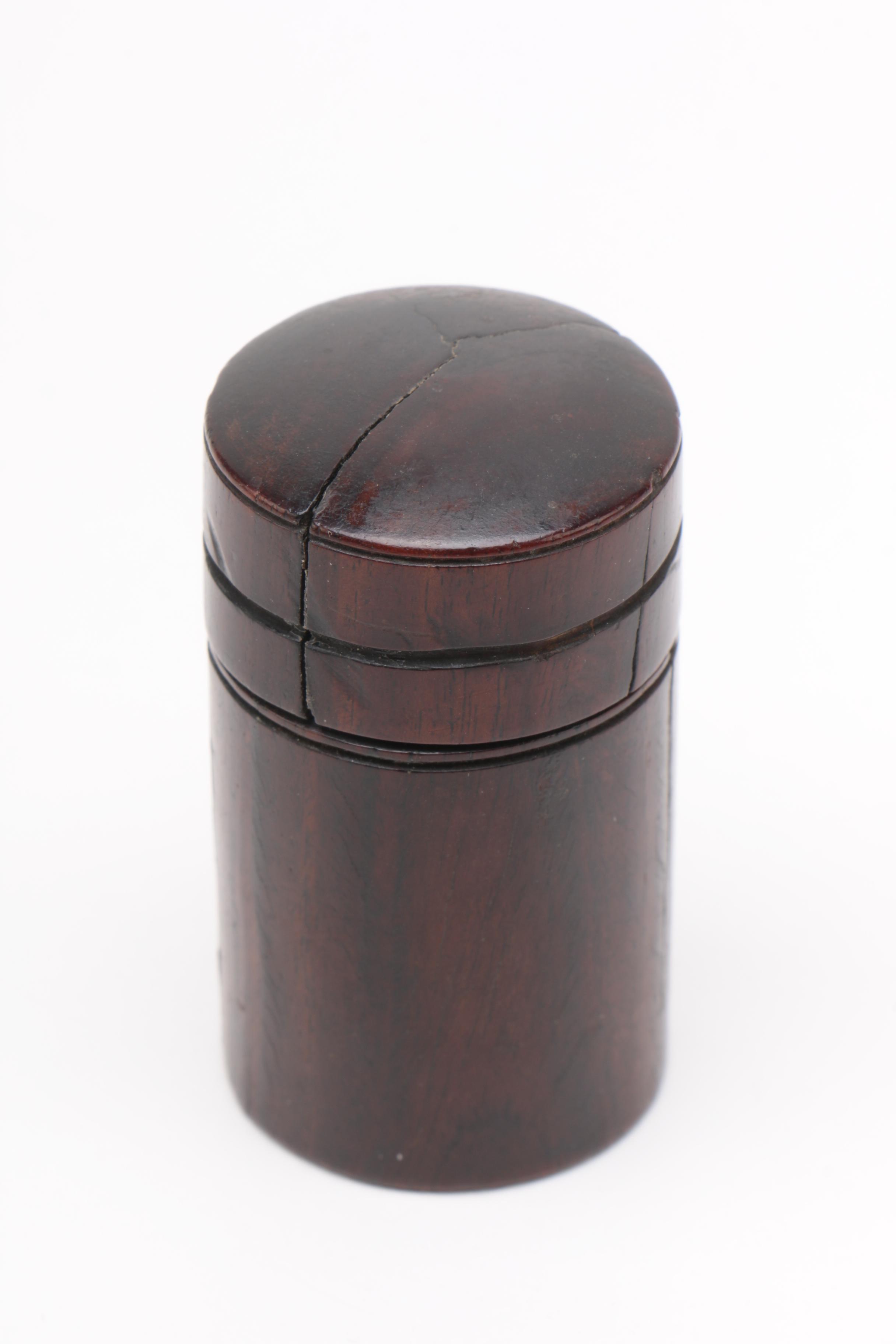 Civil War Era Percussion Cap Box and Traveling Inkwell