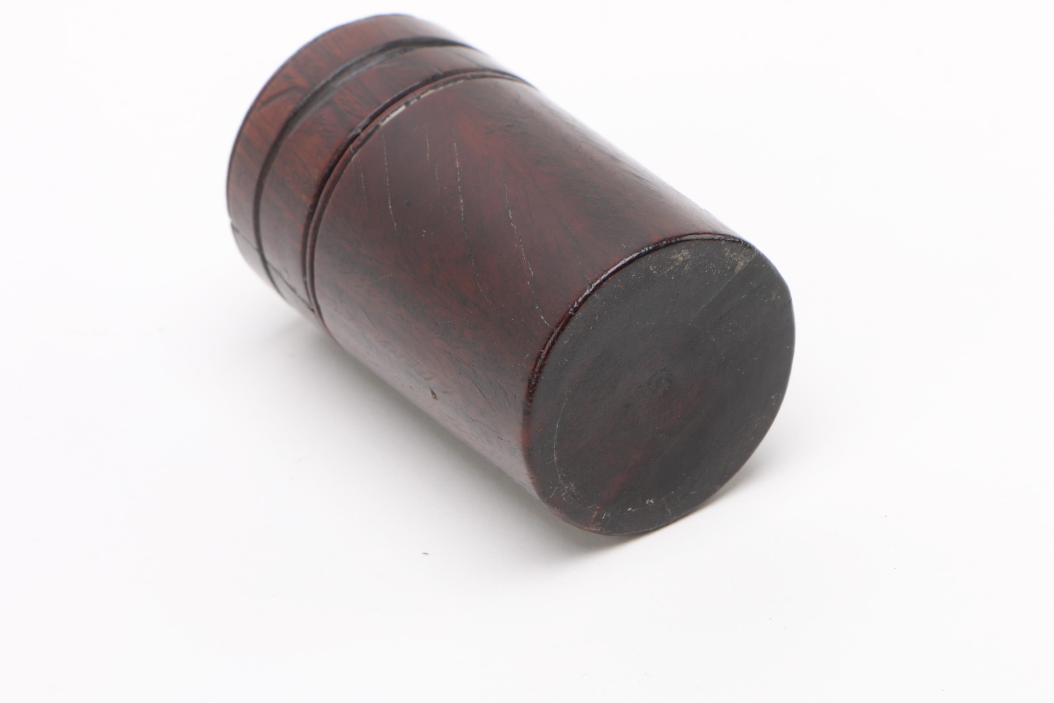 Civil War Era Percussion Cap Box and Traveling Inkwell