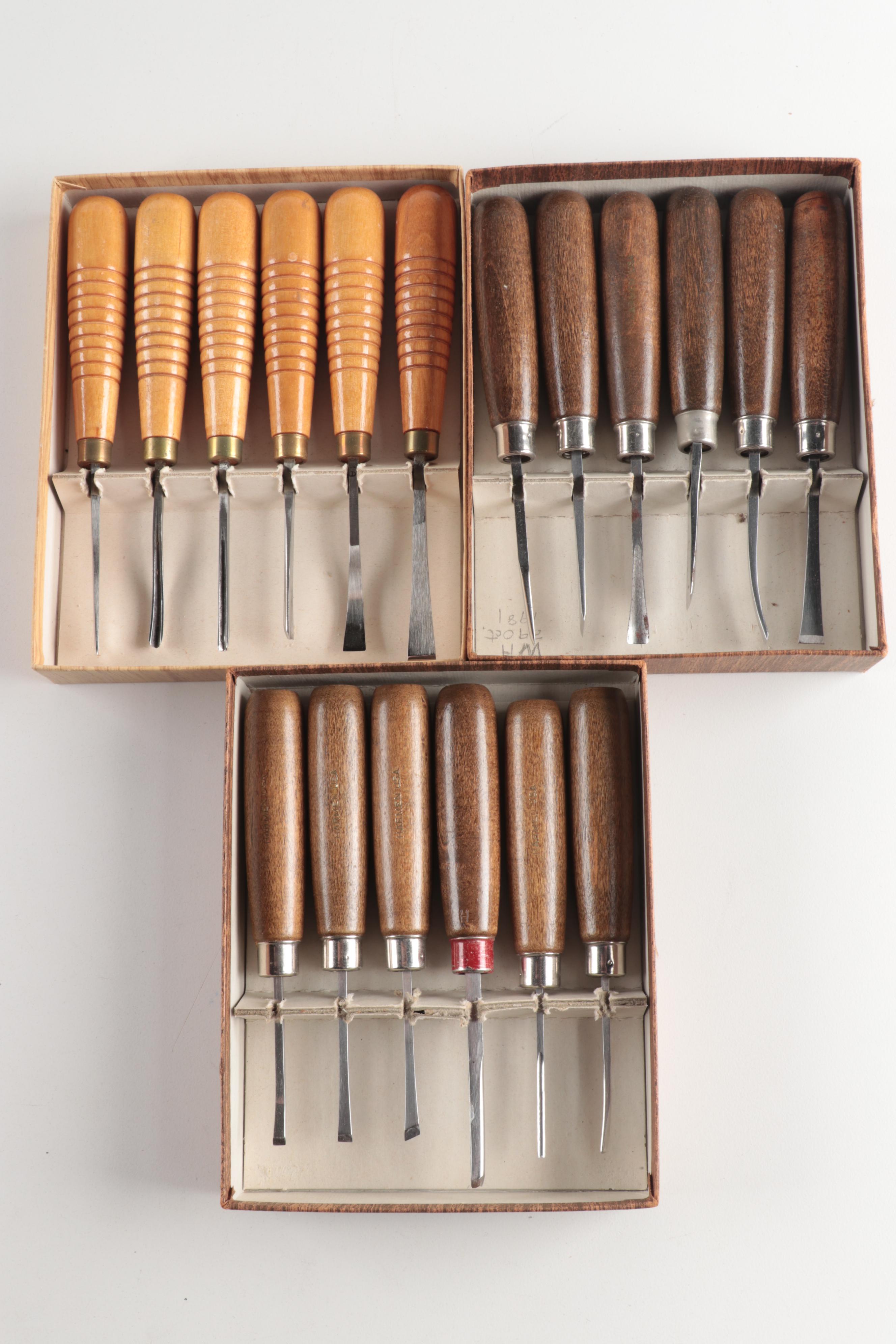 Wood Carving Chisels featuring Buck Bros., Ashley Iles, and Greenlee