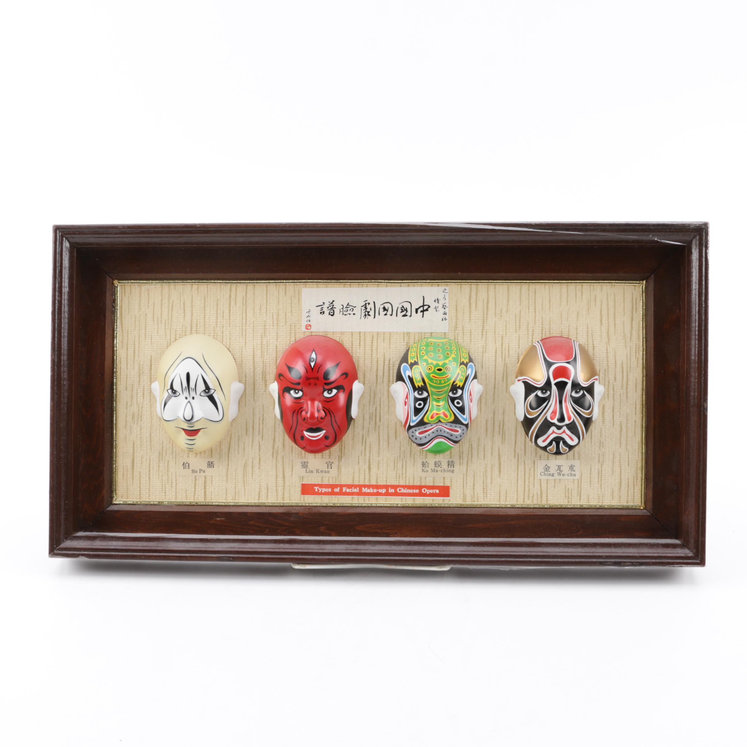 Miniature Chinese Opera Mask Display