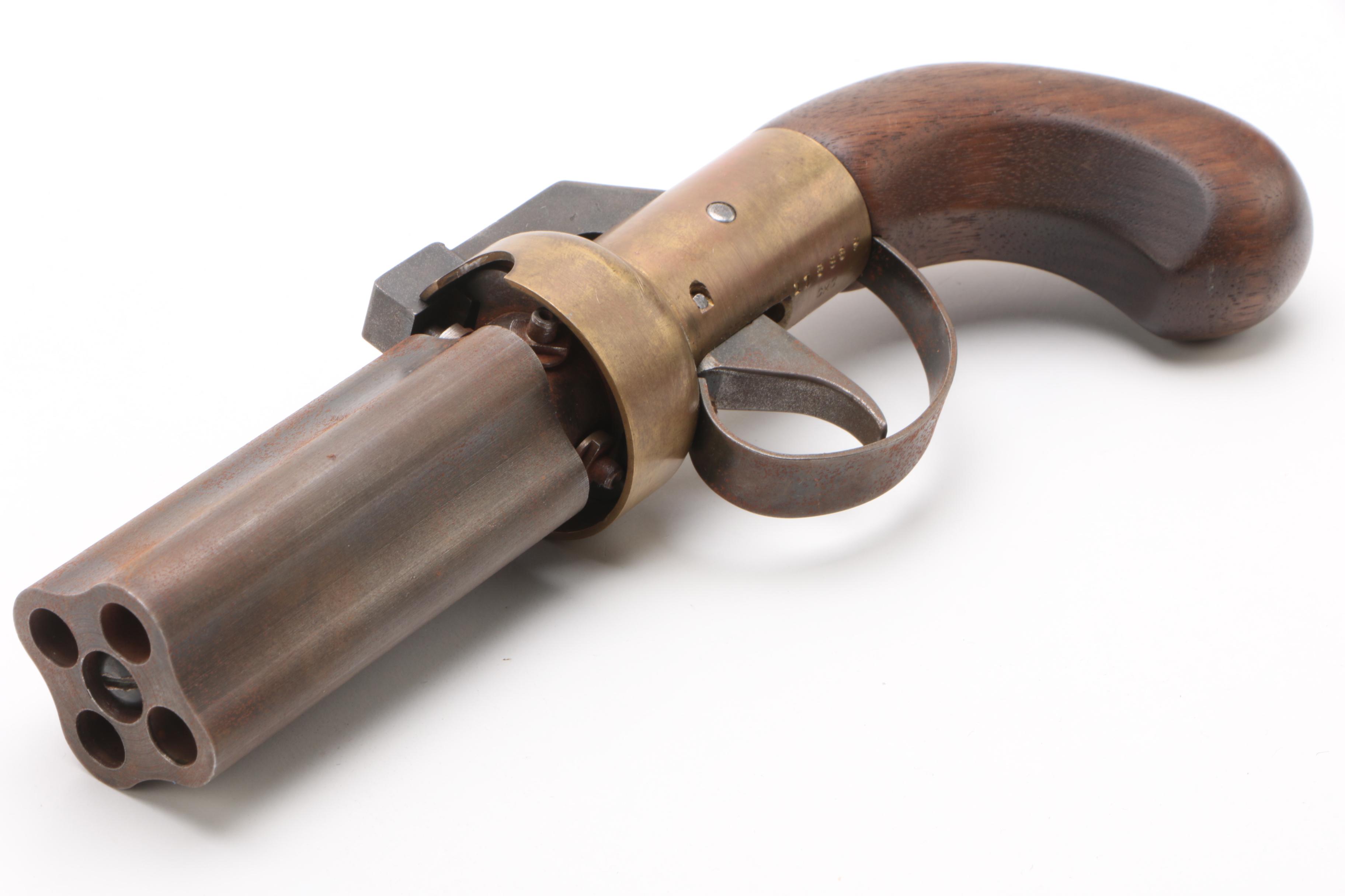 Antique CMC "Pepperbox" Four-Shot .36 Caliber Black Powder Manual Revolver