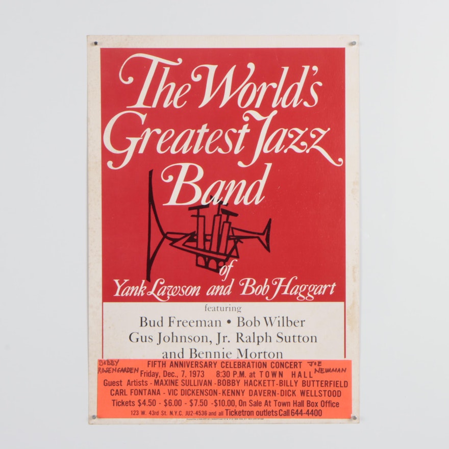 1973 Concert Poster "The World's Greatest Jazz Band"