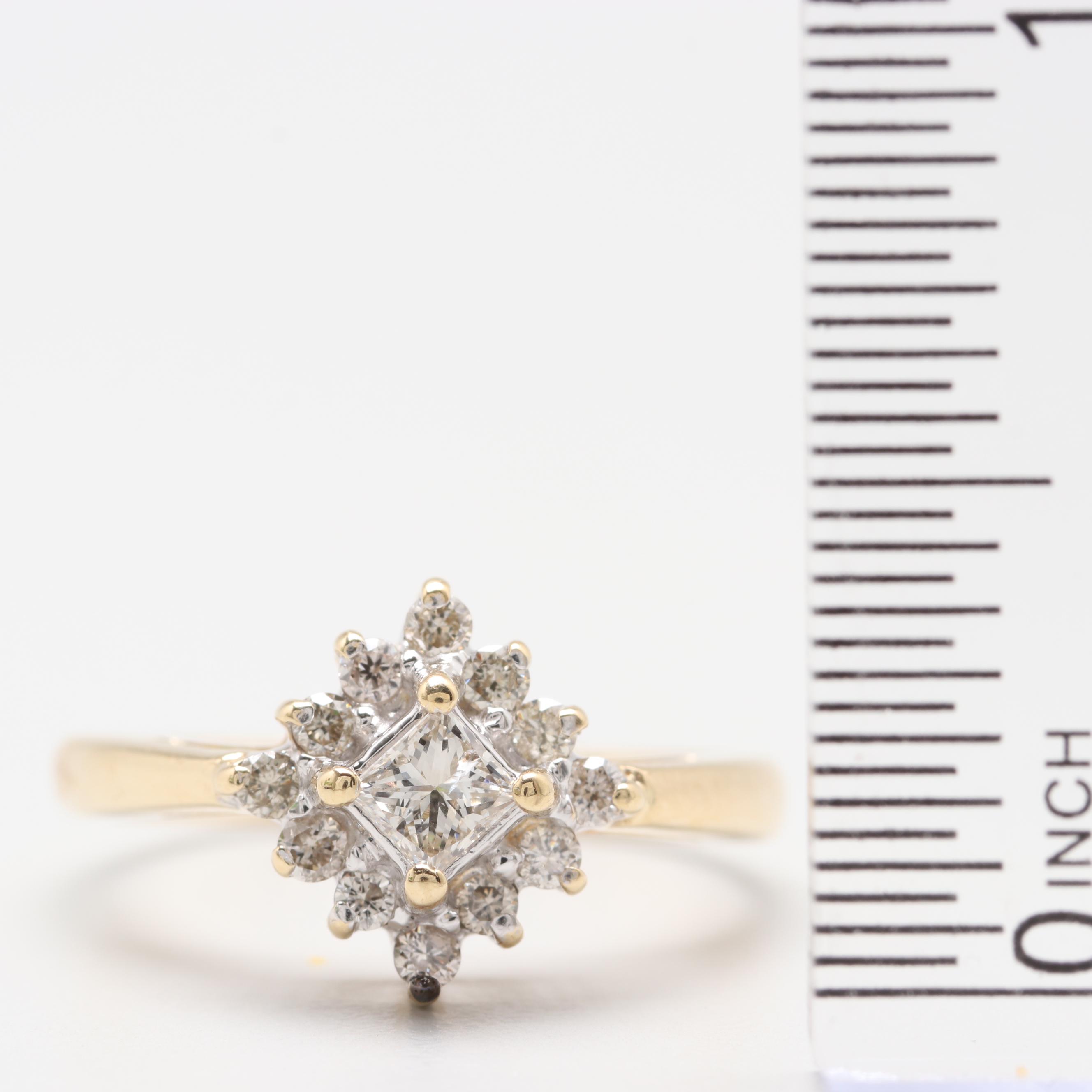 14K Yellow Gold Diamond Ring