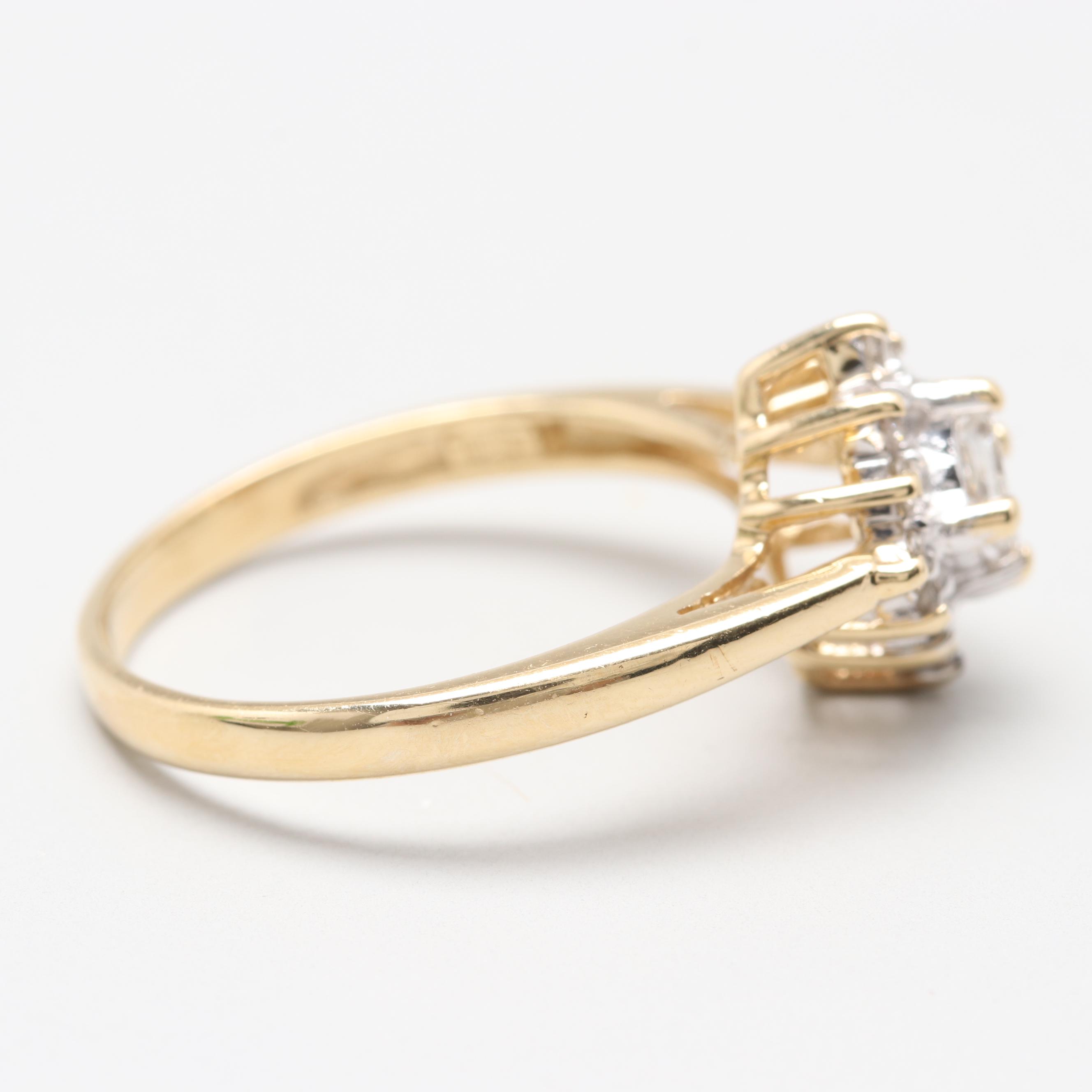 14K Yellow Gold Diamond Ring