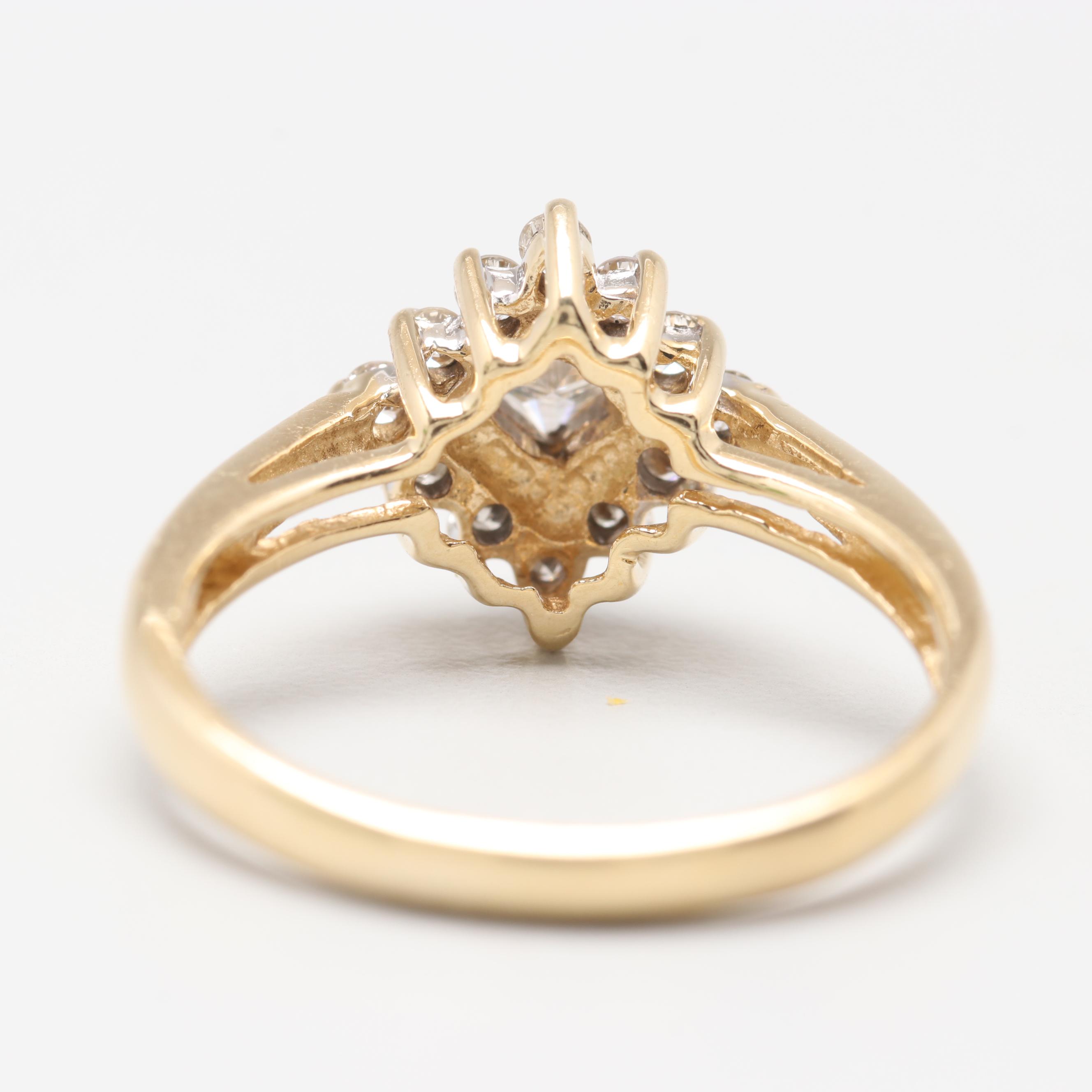 14K Yellow Gold Diamond Ring