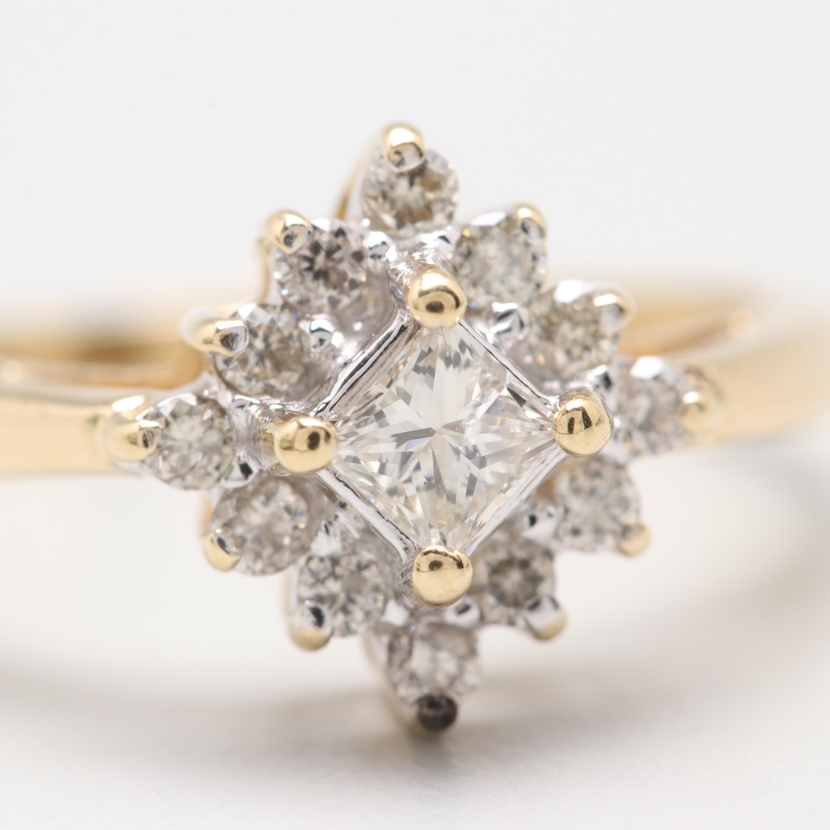 14K Yellow Gold Diamond Ring