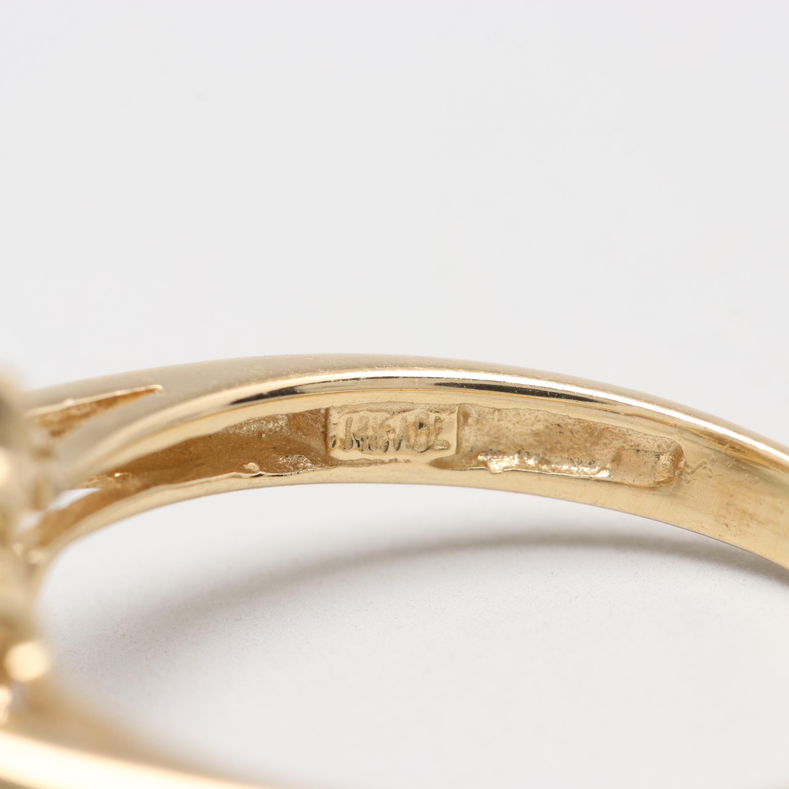 14K Yellow Gold Diamond Ring