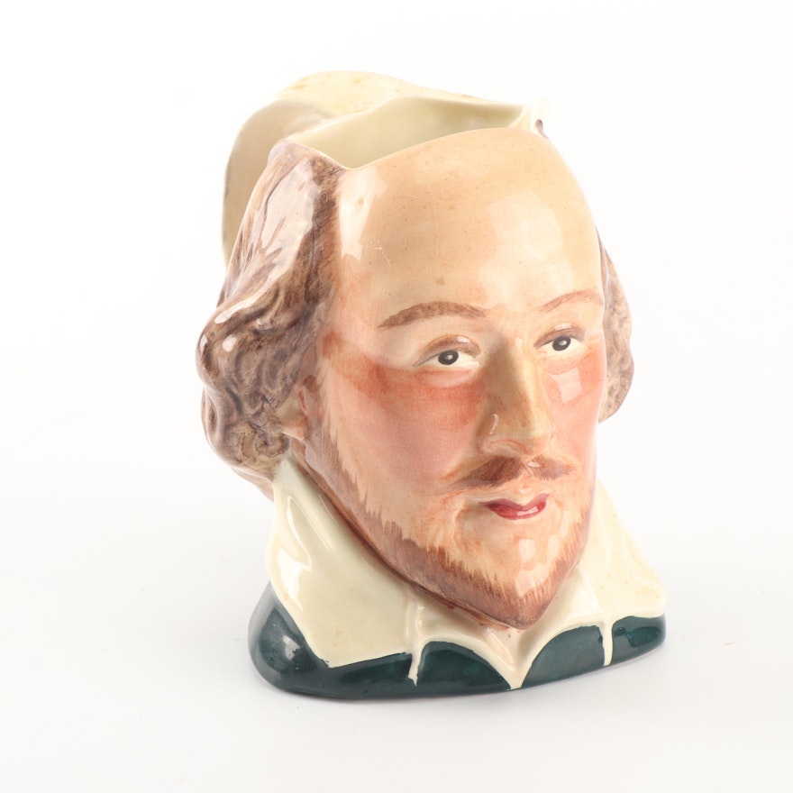 Staffordshire "Shakespeare" Ceramic Character Jug