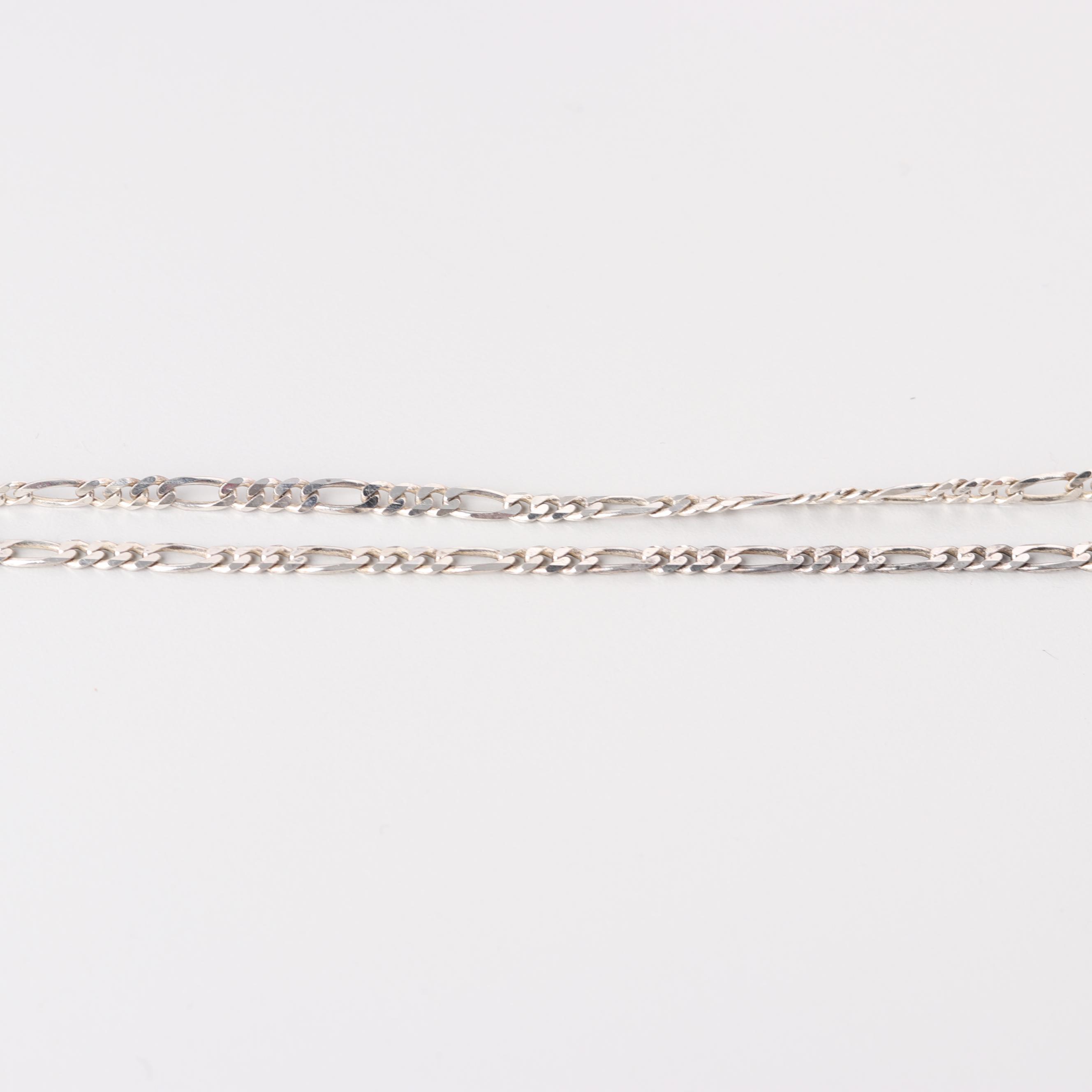 Sterling Silver Figaro Chain Necklace