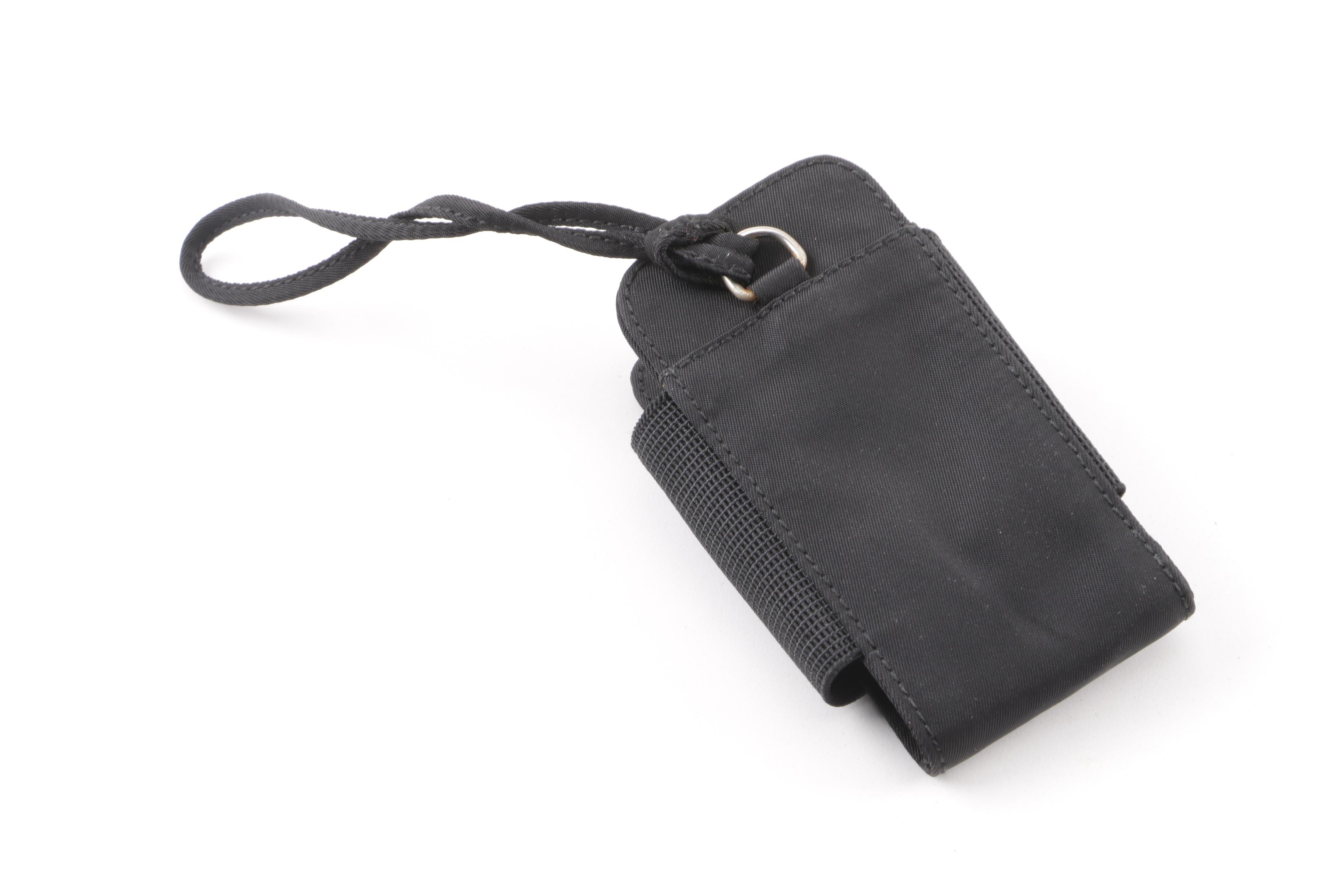 Prada Black Nylon Cell Phone Wristlet