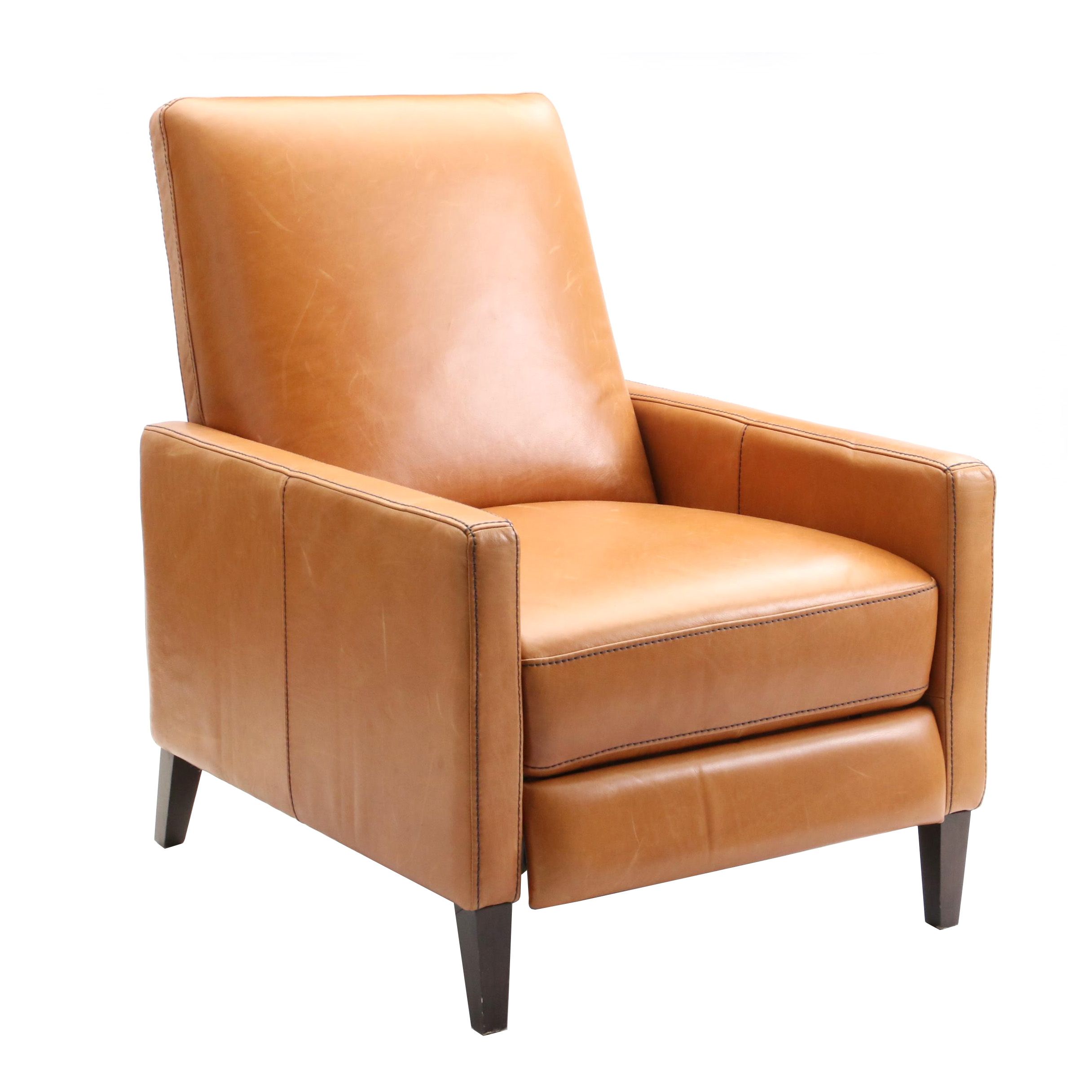 Contemporary West Elm "Sedgwick" Leather Recliner