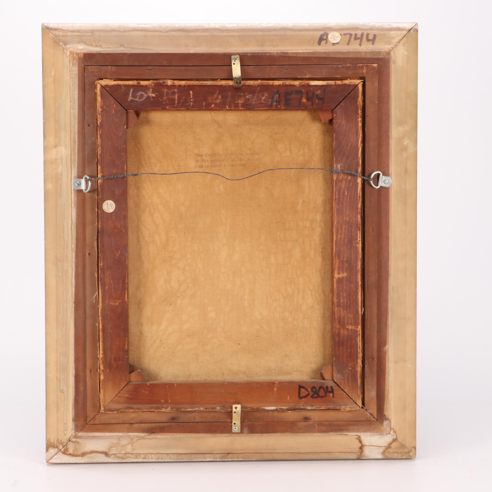 Henry T. Harvey Early 20th-Century City Street Scene Oil Painting