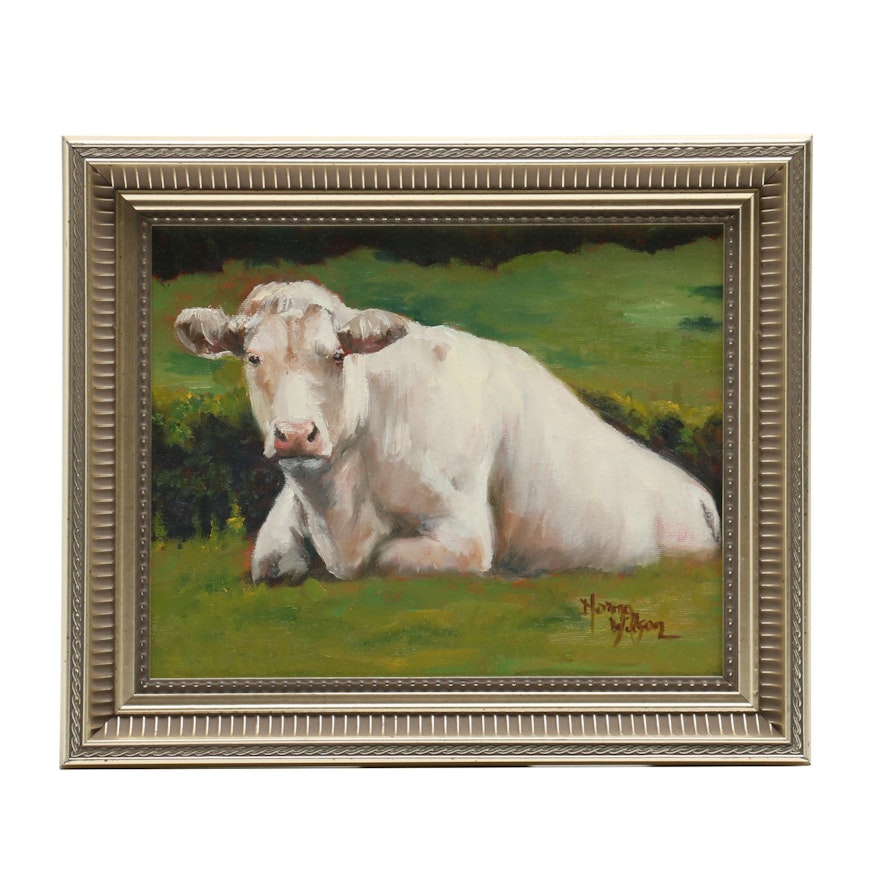 Norma Wilson Oil Painting of a Cow