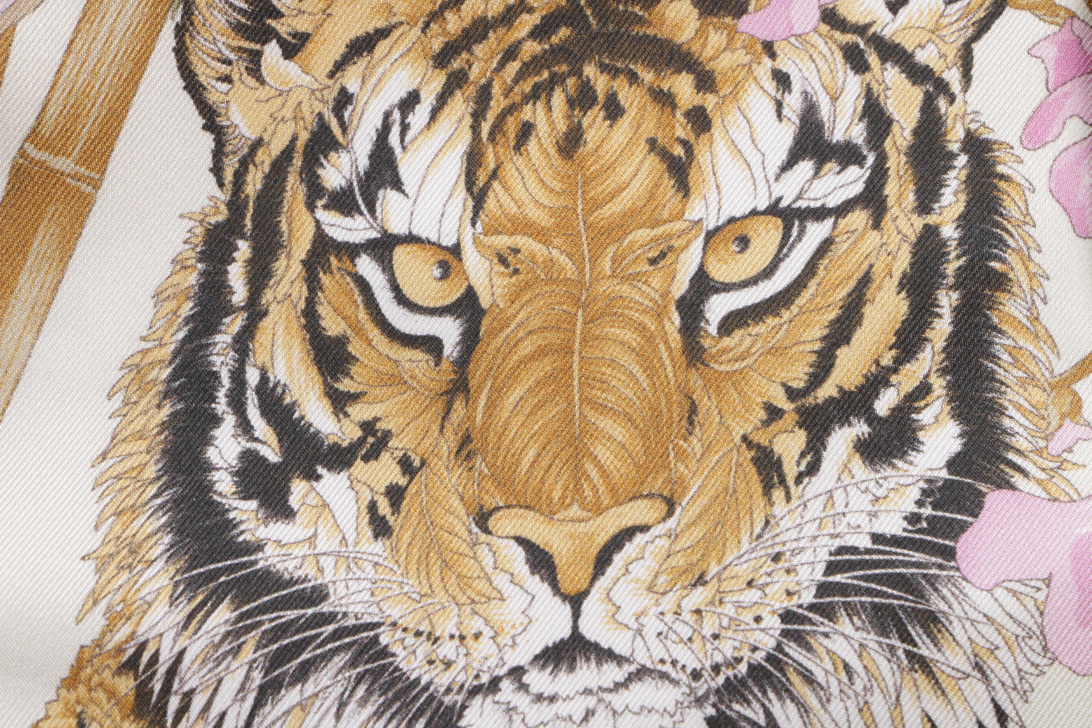 Salvatore Ferragamo Animal and Floral Print Nylon Tote