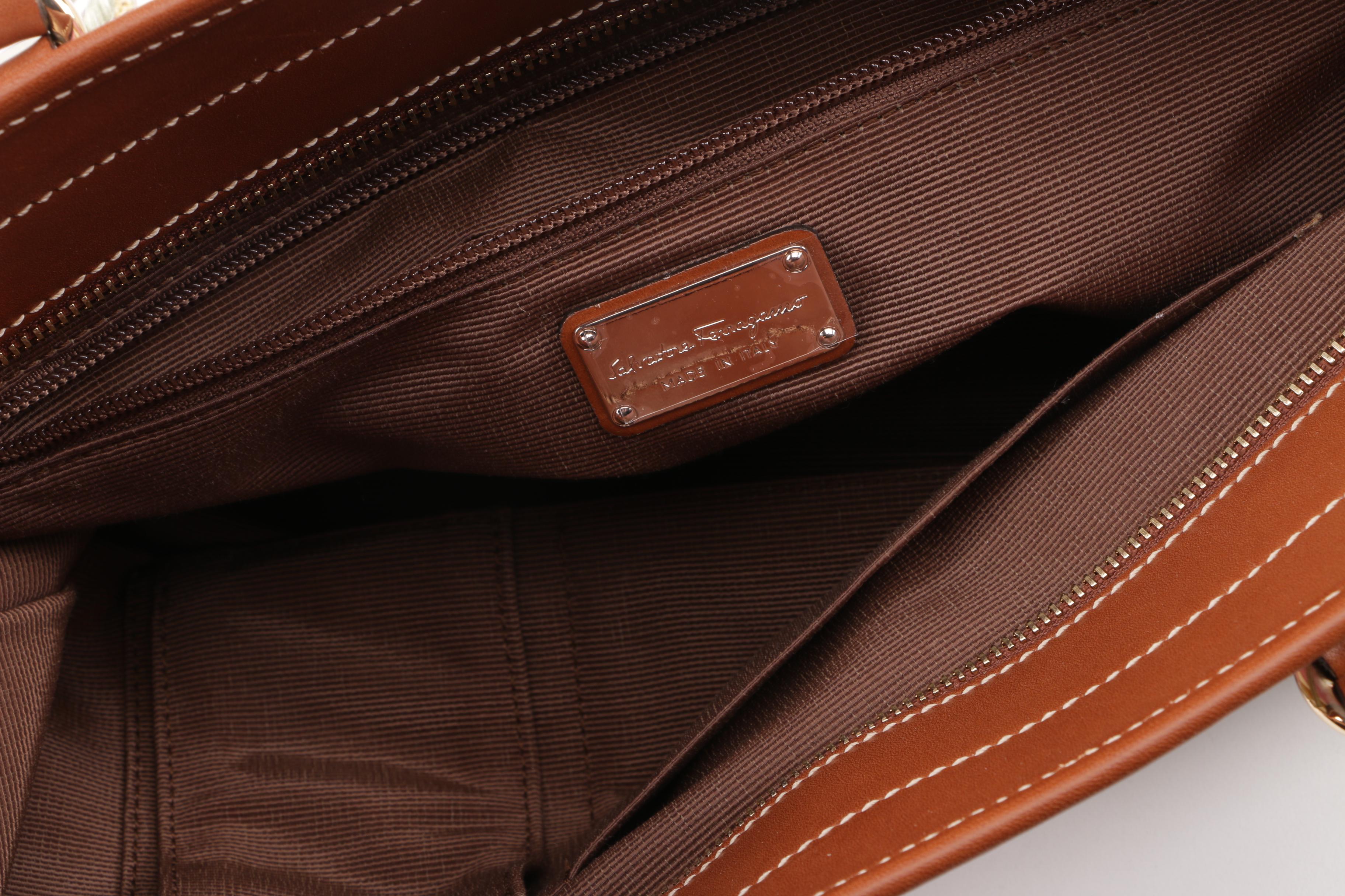 Salvatore Ferragamo Animal and Floral Print Nylon Tote