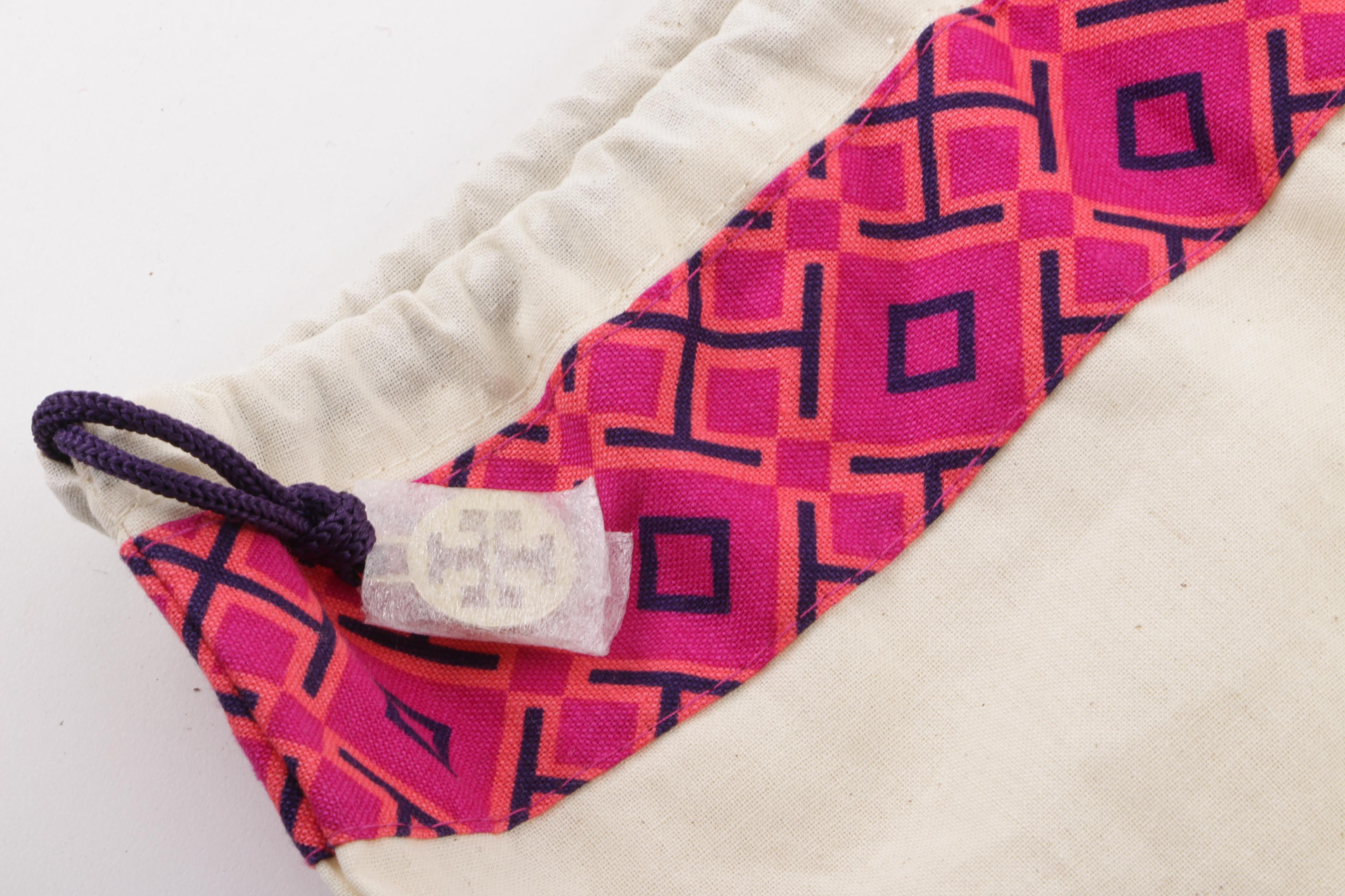 Tory Burch Tory Canvas Tote with Web Stripes