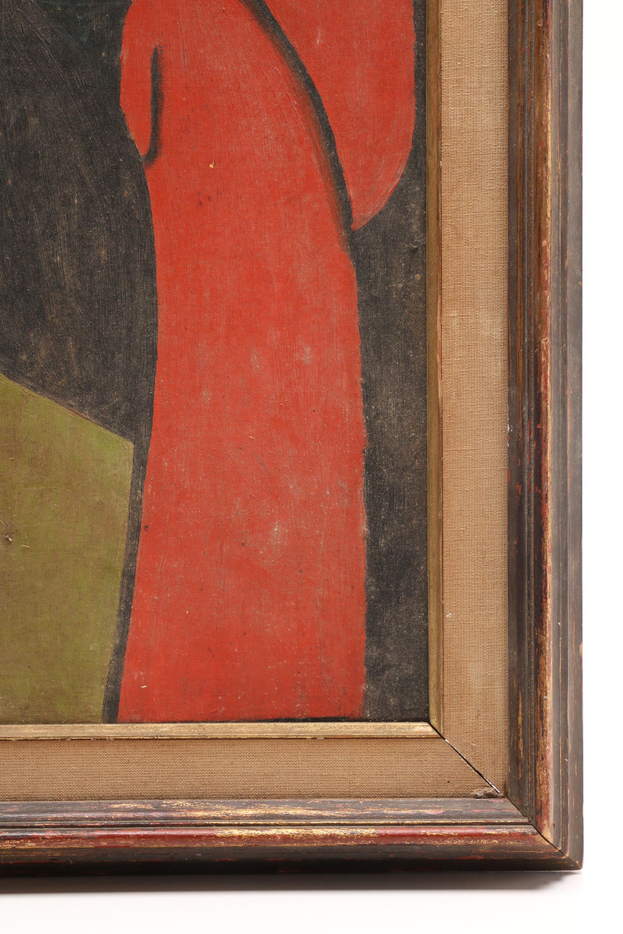 Mid-Century Abstract Acrylic Painting