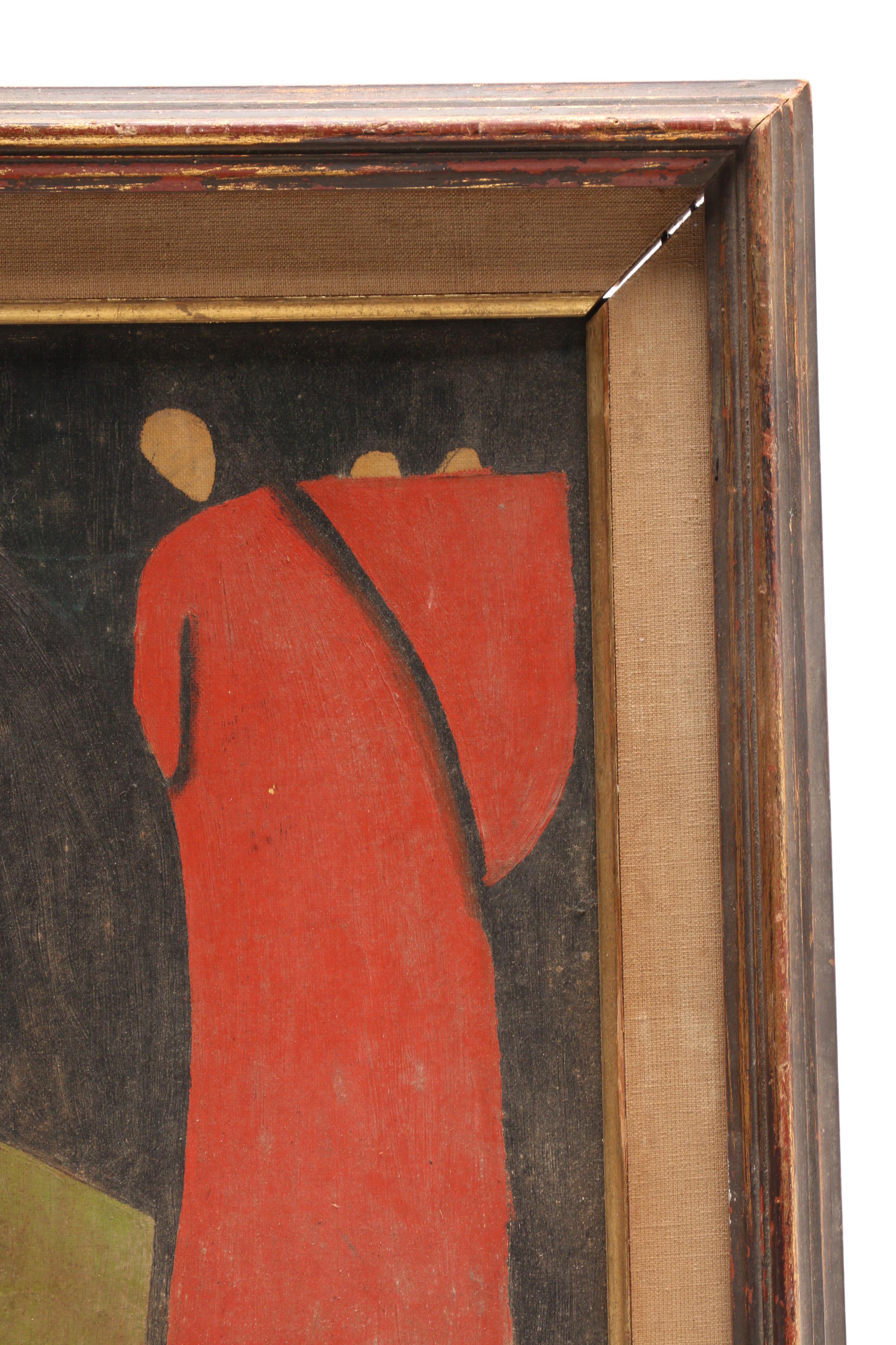 Mid-Century Abstract Acrylic Painting