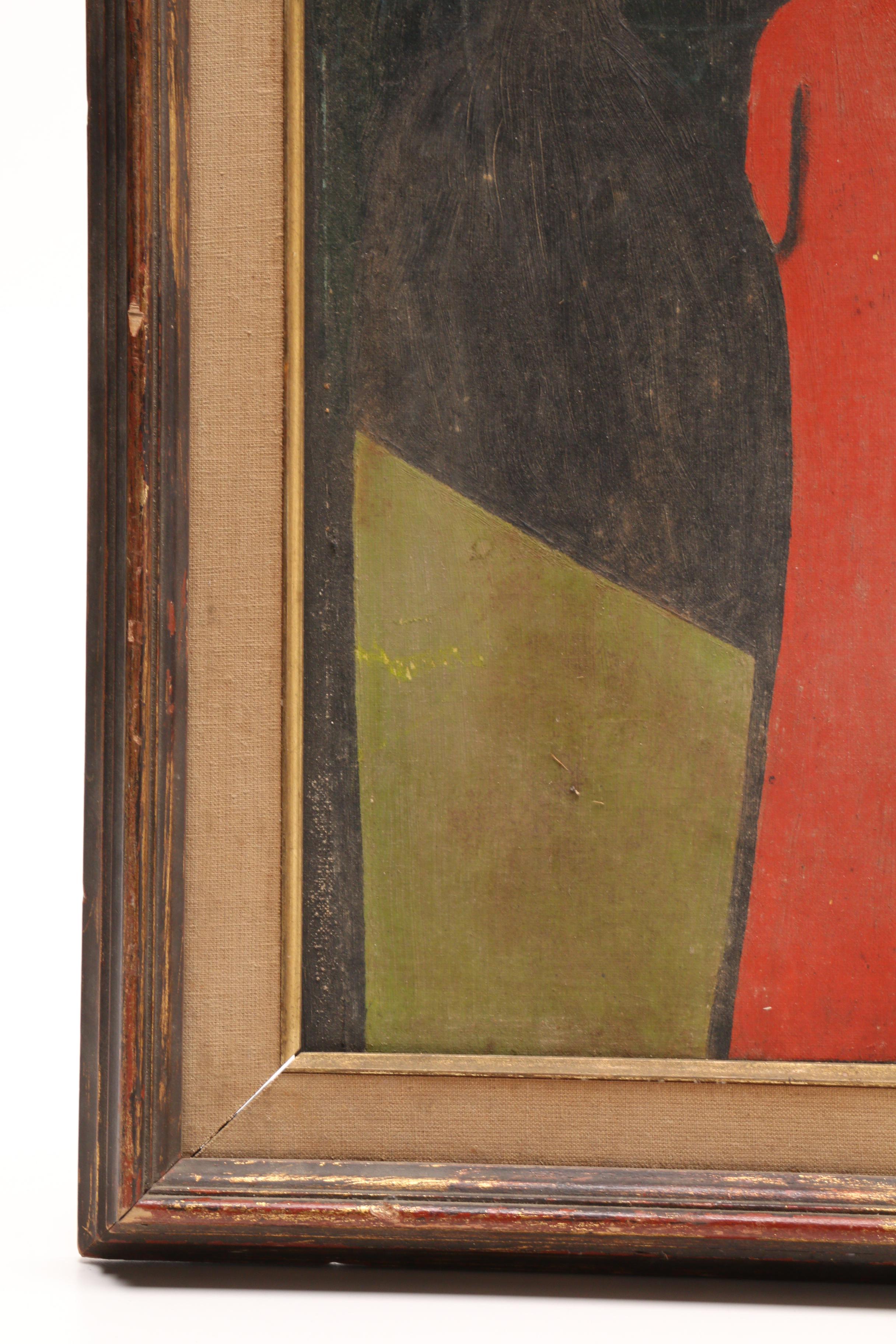 Mid-Century Abstract Acrylic Painting