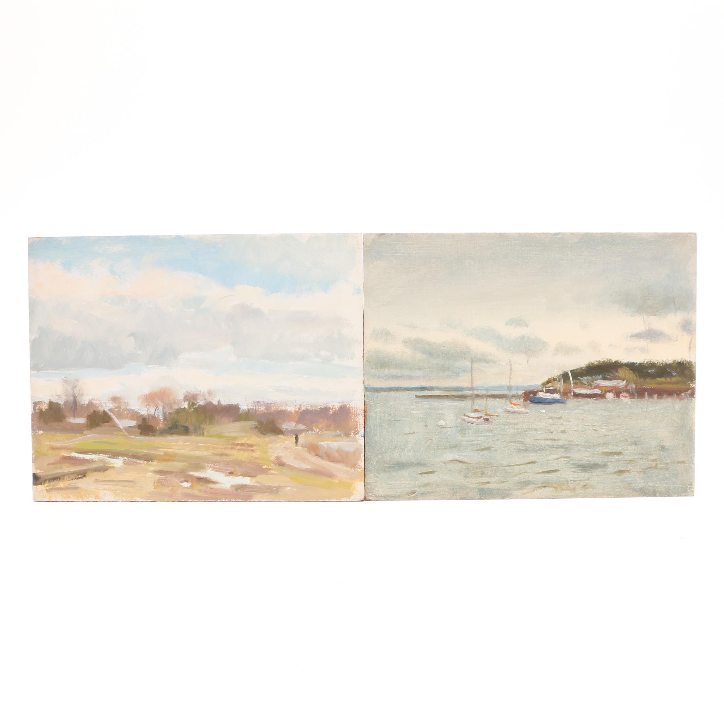 Harry Barton Oil Landscape and Seascape Paintings