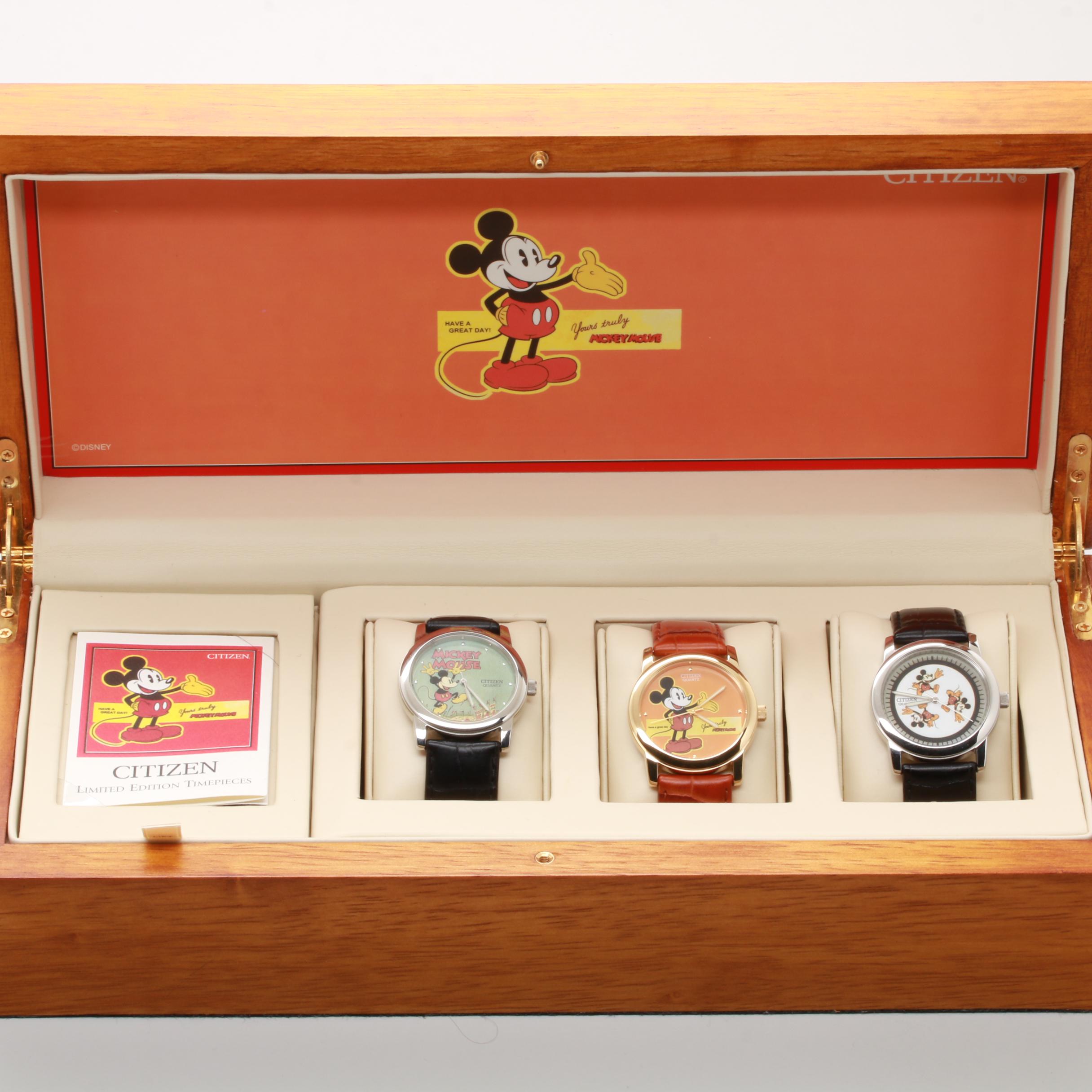 Citizen Mickey Mouse Watches With Display Box