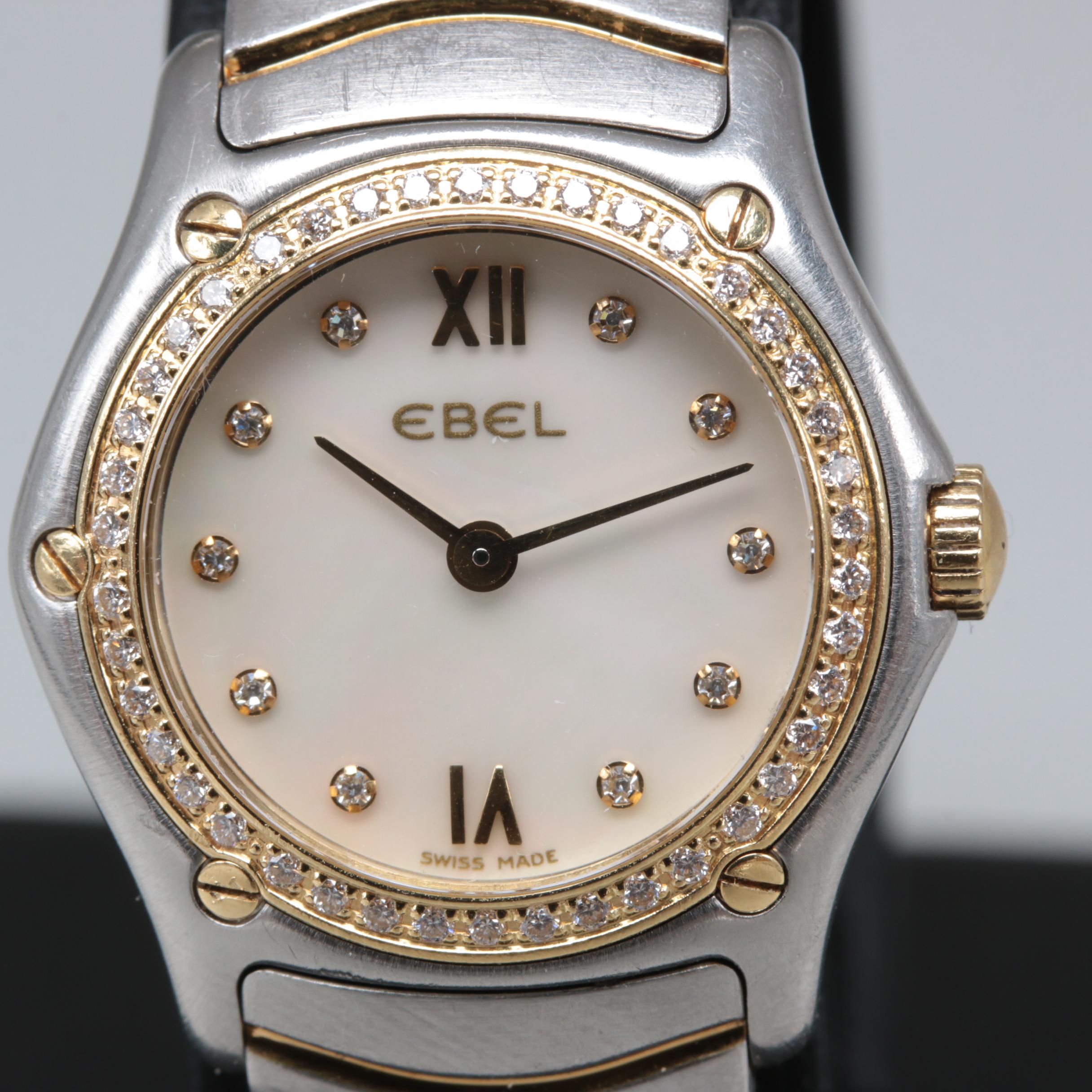 Ebel Two-Tone Diamond and Mother of Pearl Watch