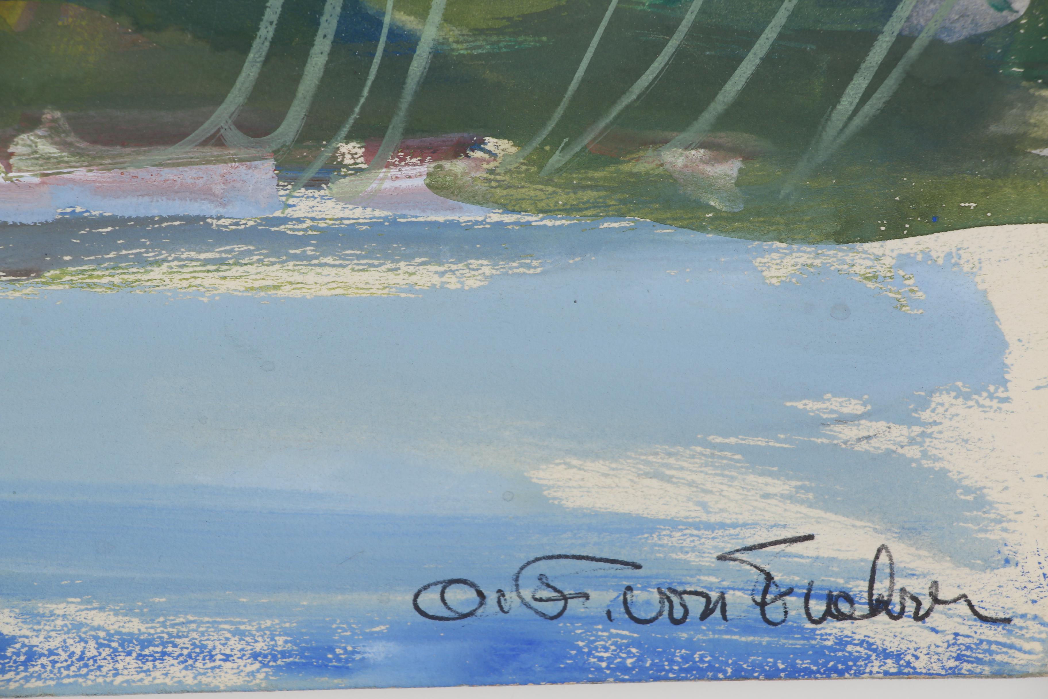 Ottmar Von Fuehrer Gouache Painting