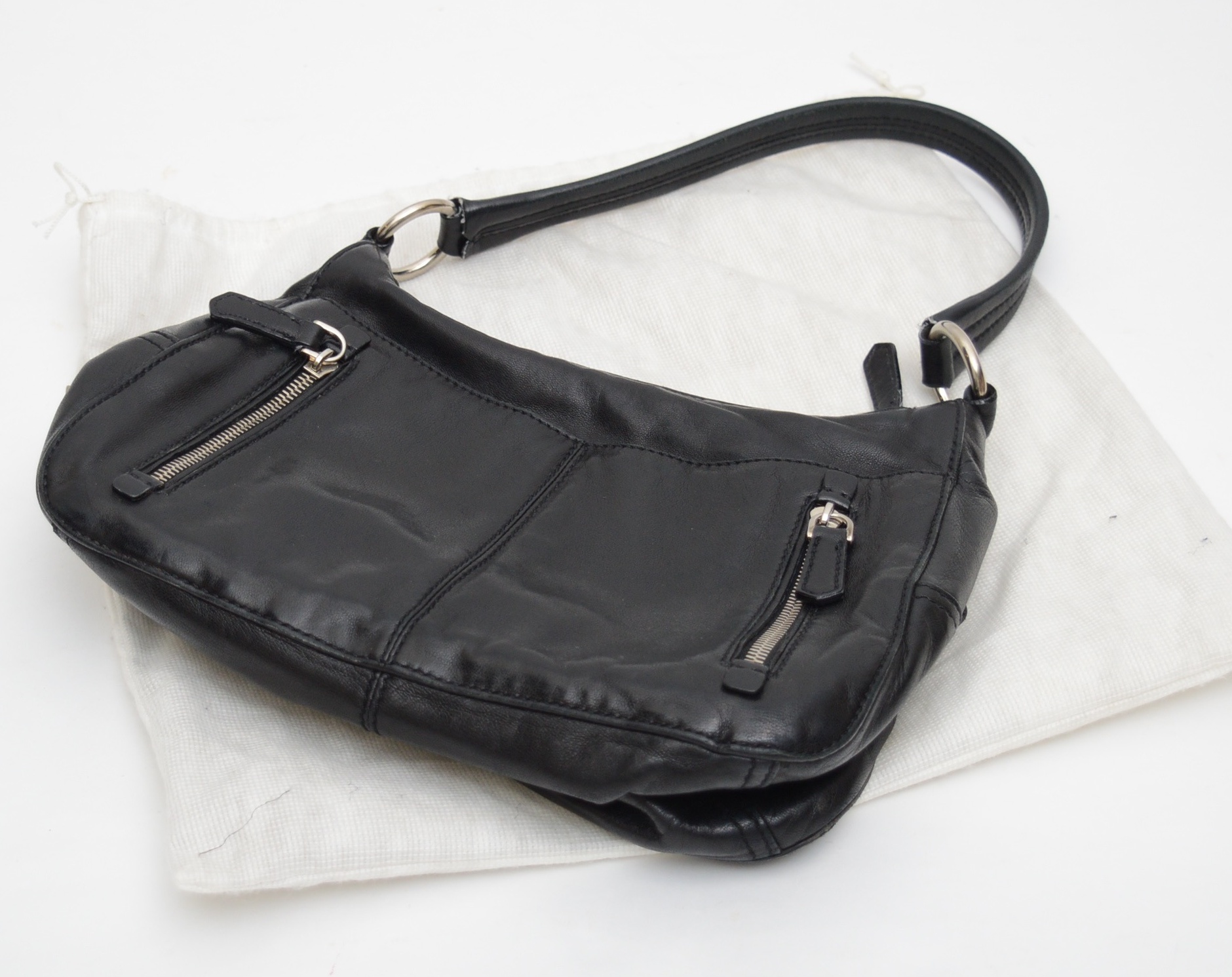 Prada Black Leather Shoulder Bag