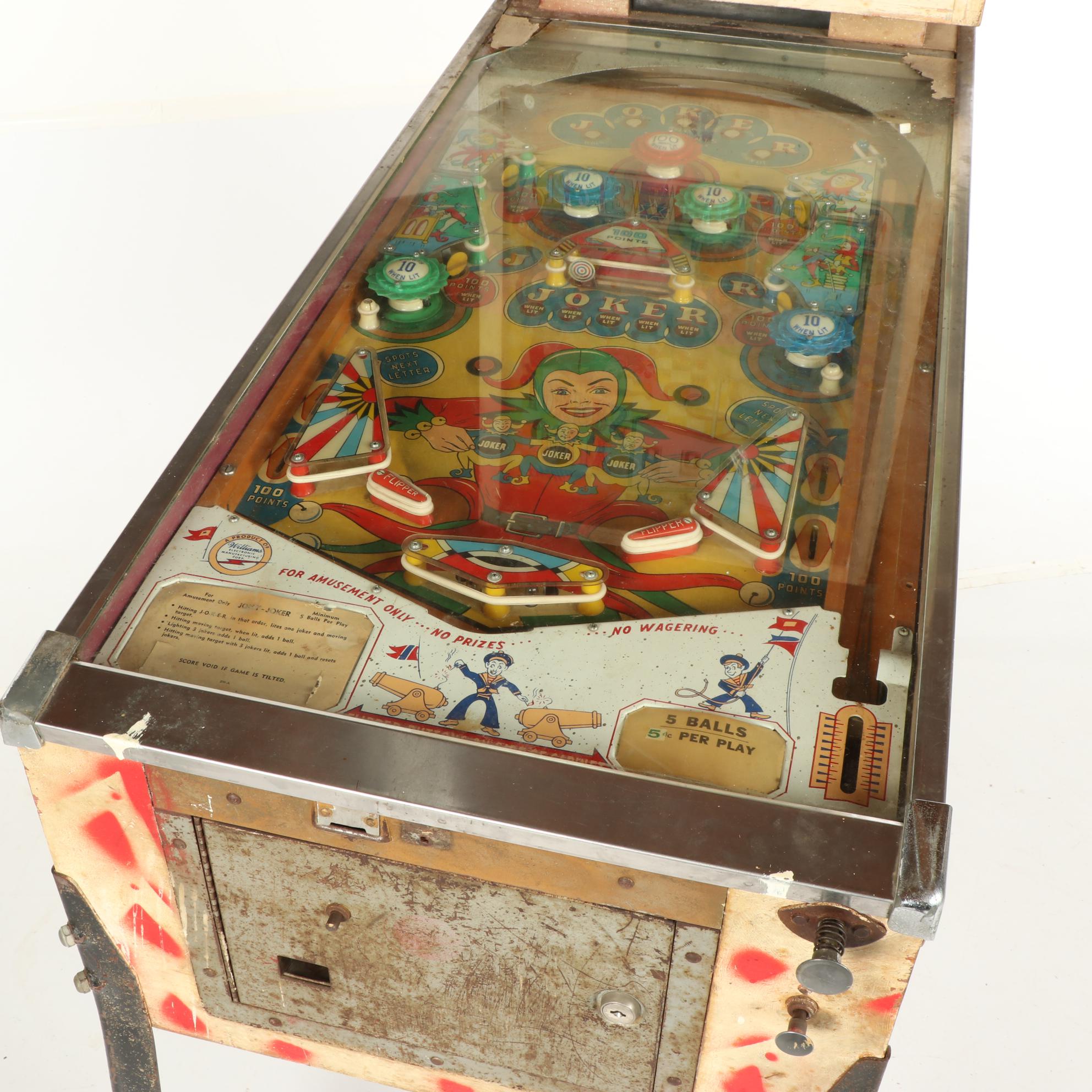 William's "Jolly Joker" Pinball Machine, c. 1962