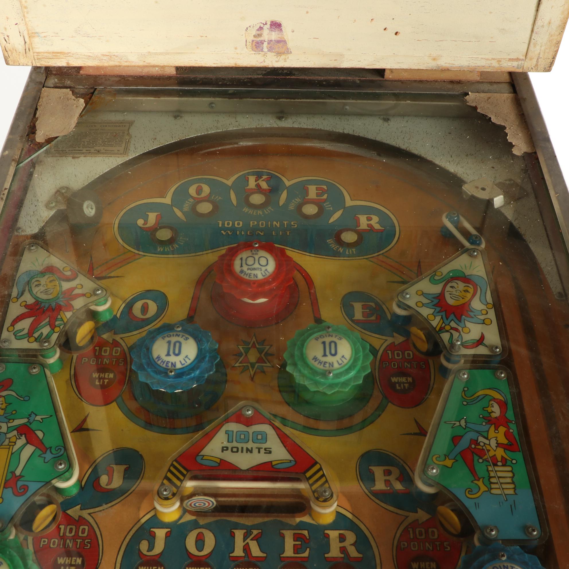 William's "Jolly Joker" Pinball Machine, c. 1962