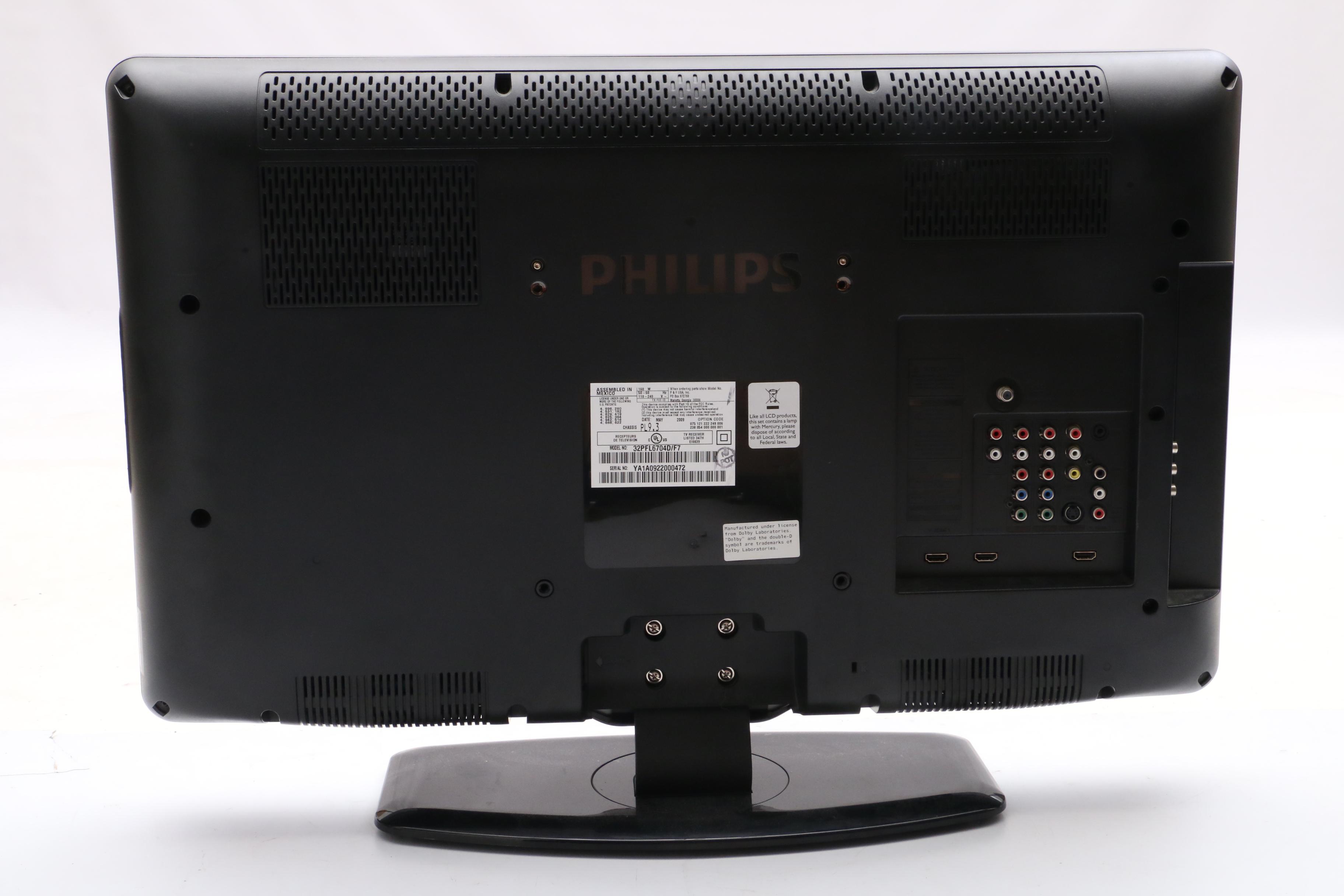 32" Philips Flatscreen Television with Stand