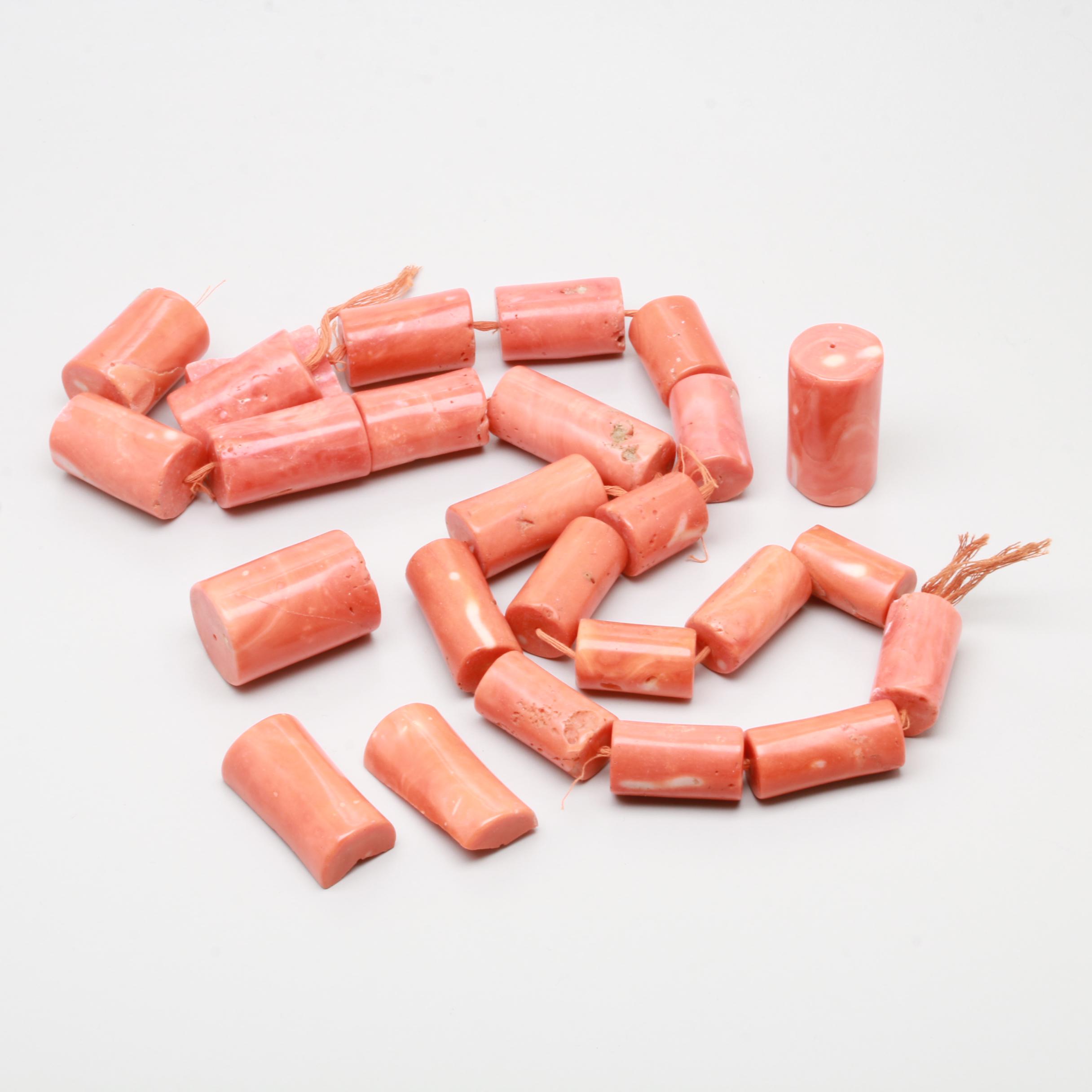 Loose Coral Bead Assortment