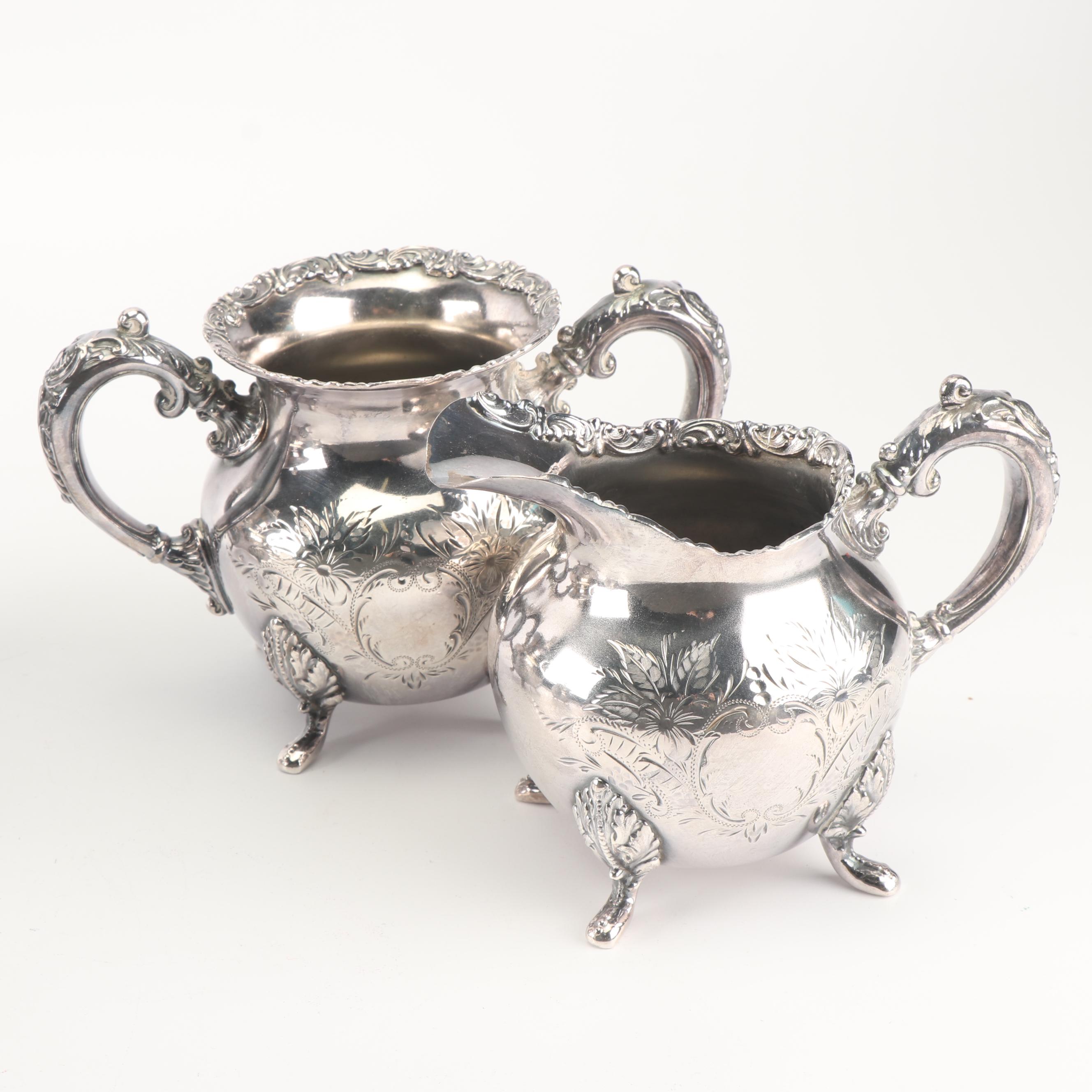 Van Bergh Silver Plate Co. Quadruple Plate Four-Piece Tea Set