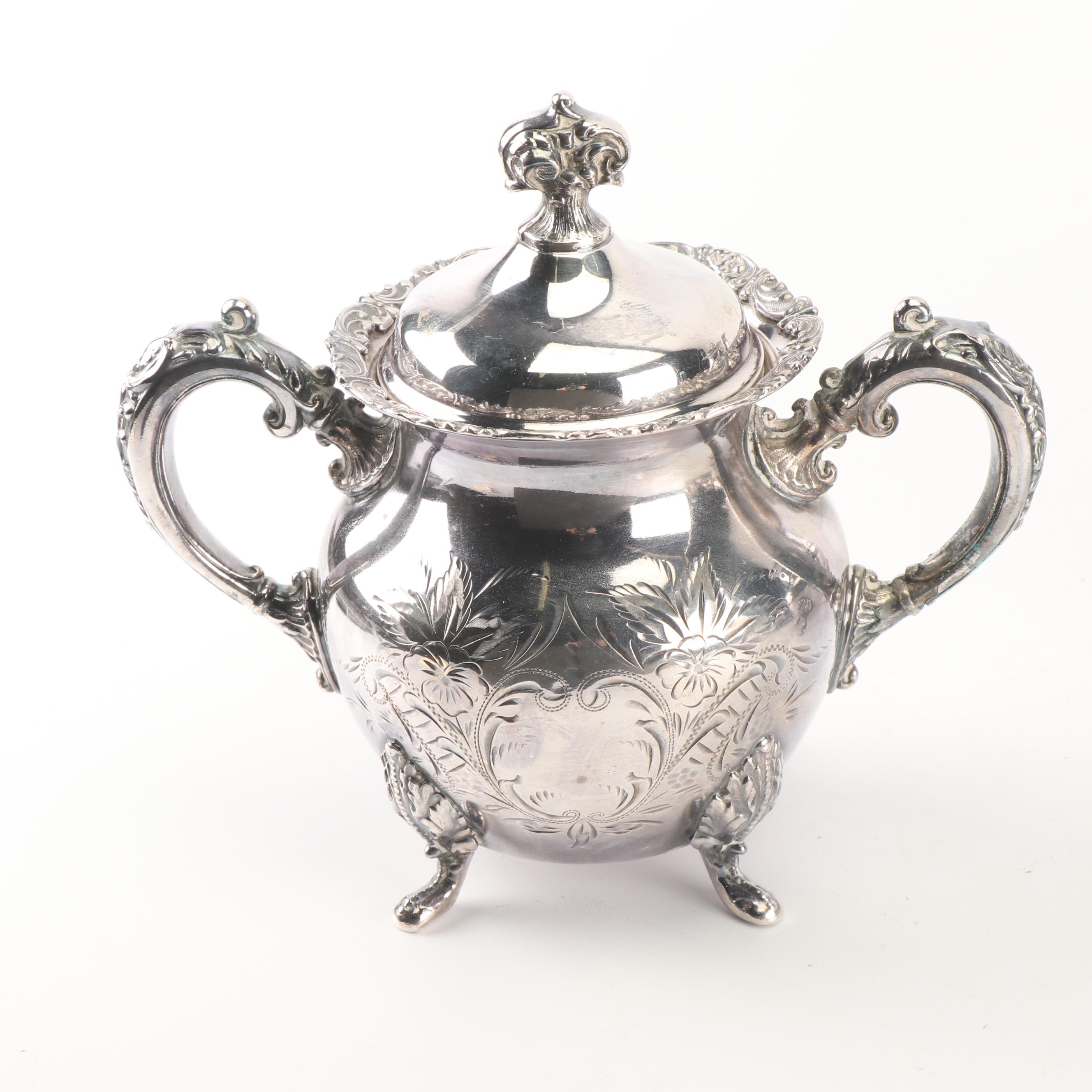 Van Bergh Silver Plate Co. Quadruple Plate Four-Piece Tea Set