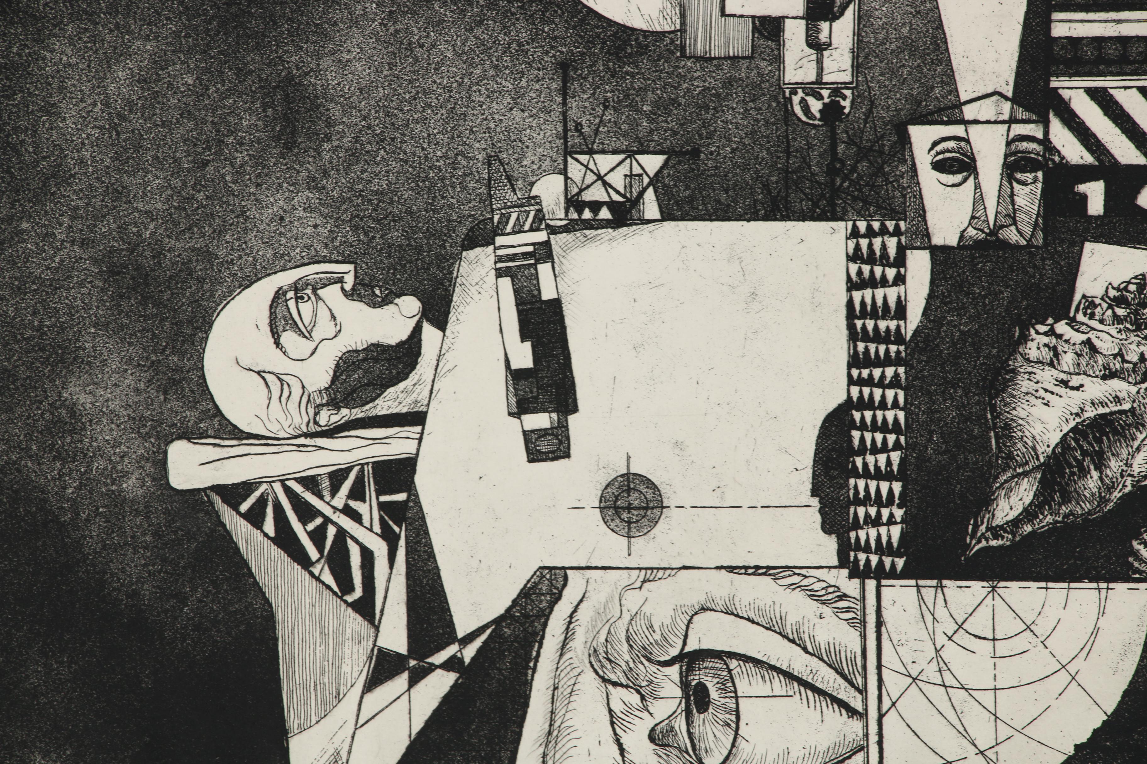 Milton Weiss Etching with Aquatint "The Magician"