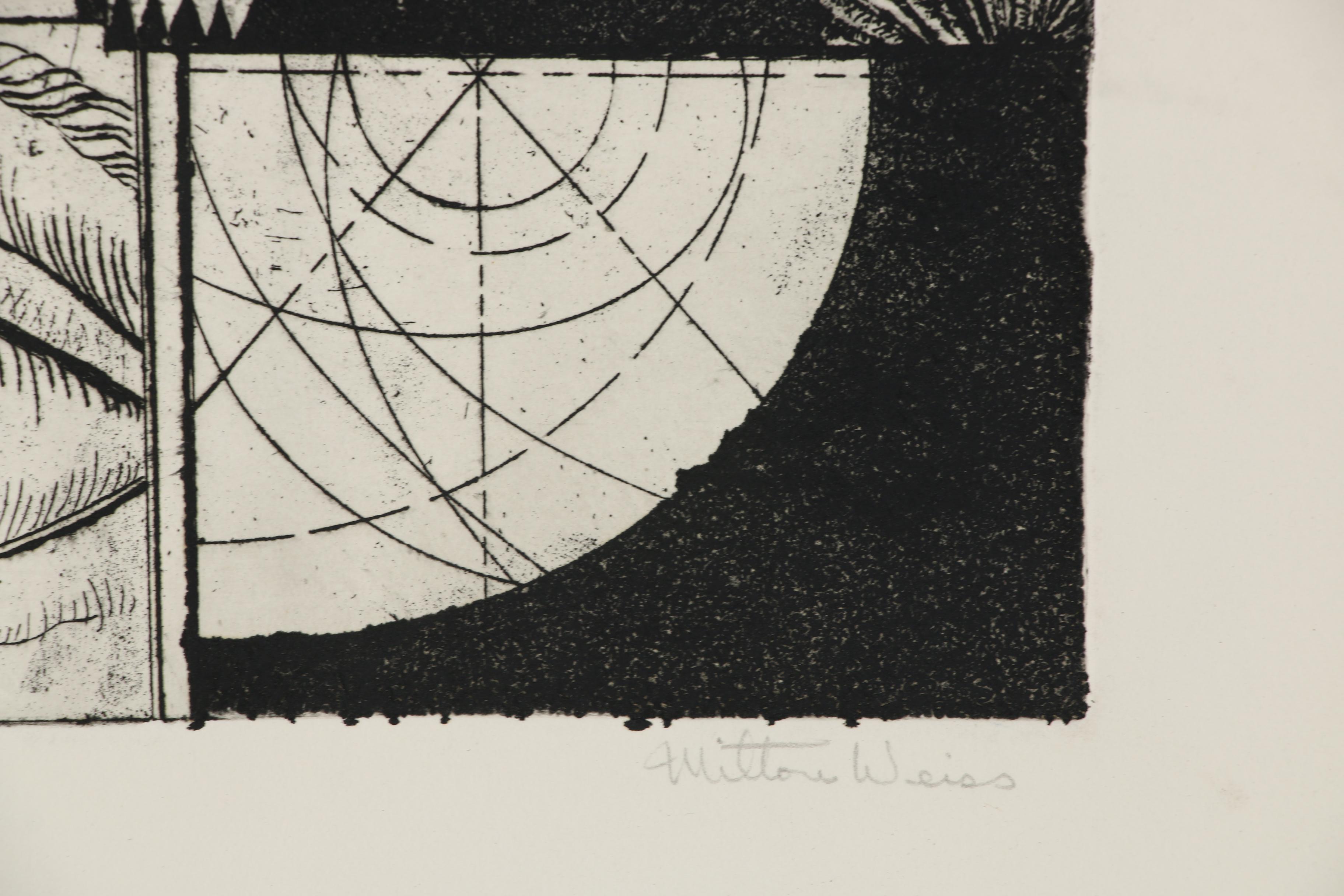 Milton Weiss Etching with Aquatint "The Magician"