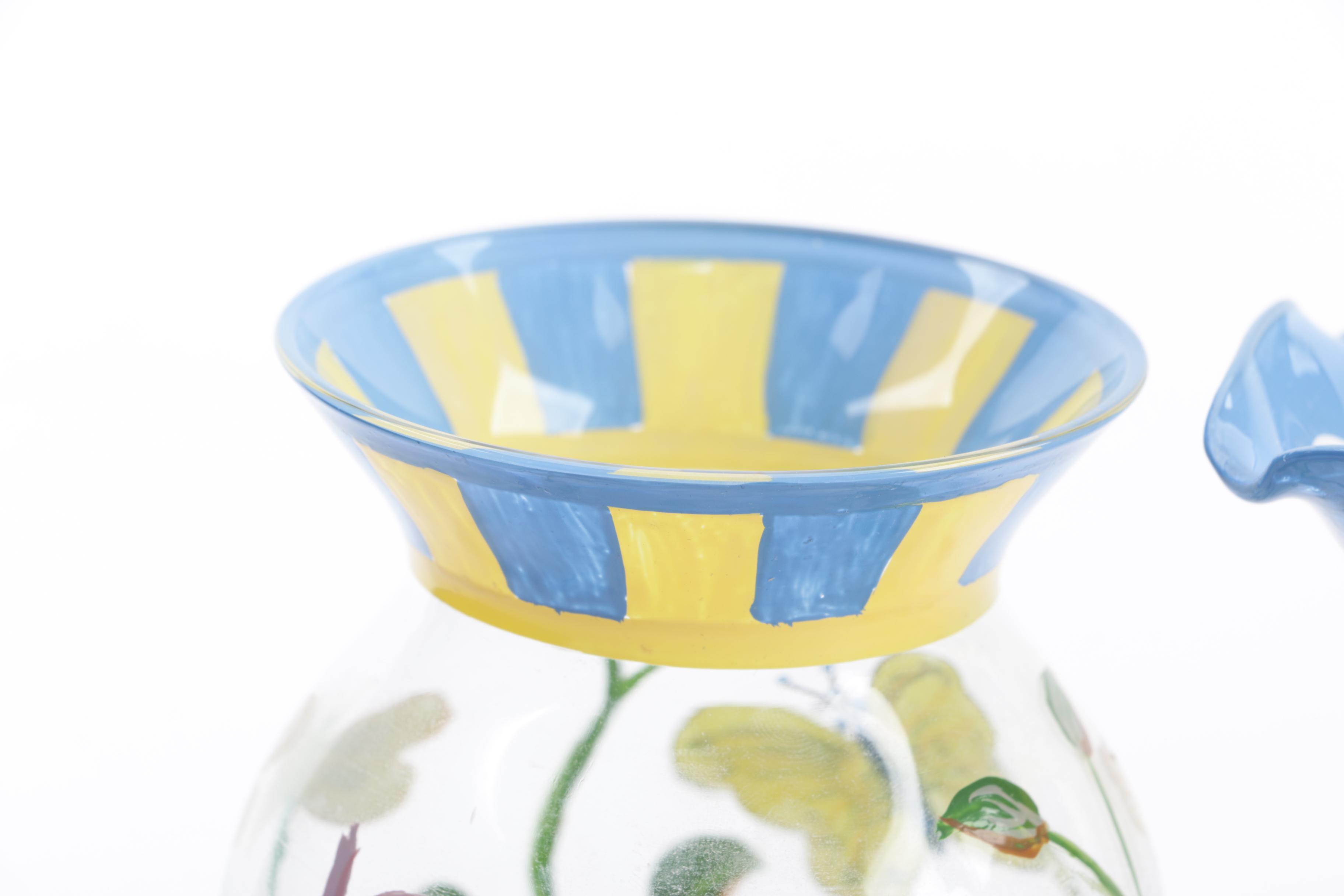 Lenox "Butterfly Meadow" Hand-Painted Glass Vases